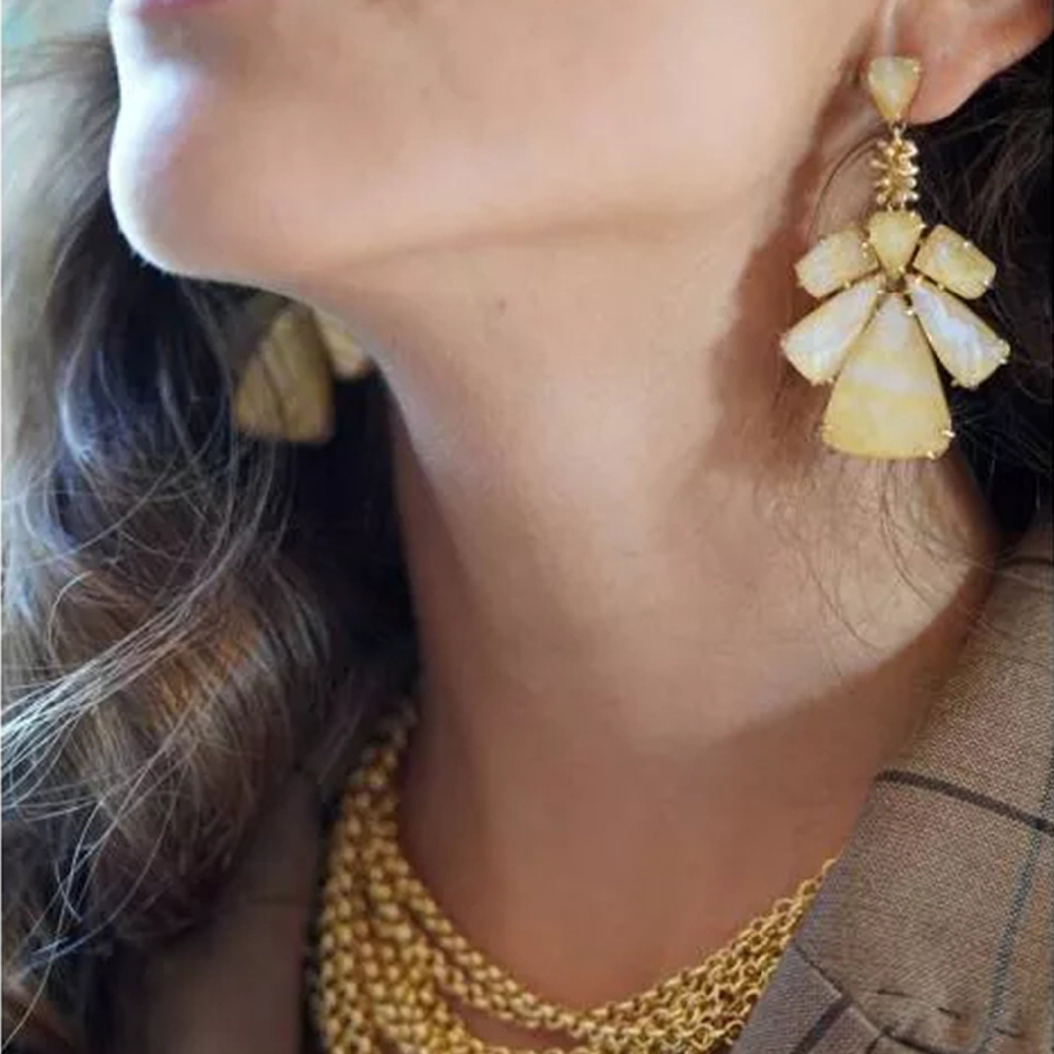 Pendientes Visir madreperla