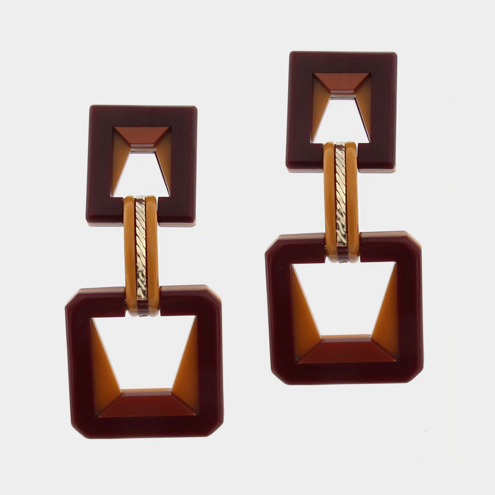 Pendiente Links marrón