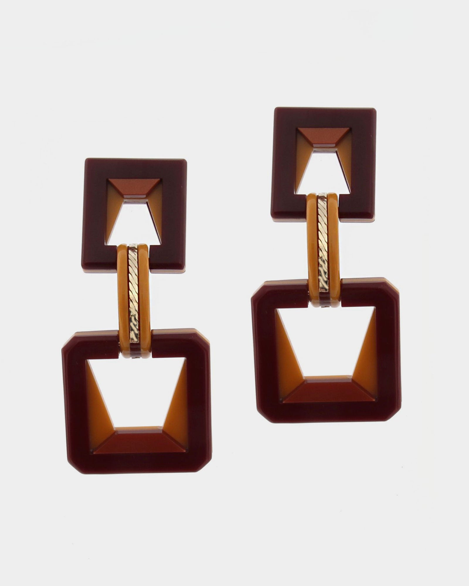 Pendiente Links marrón