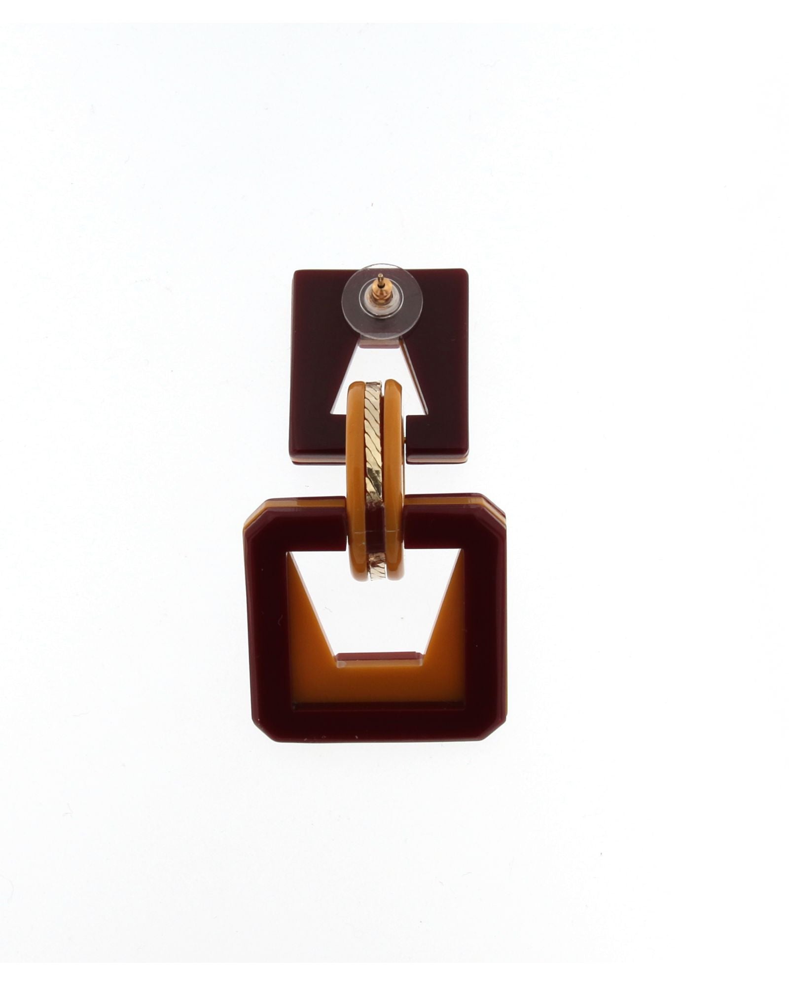 Pendiente Links marrón