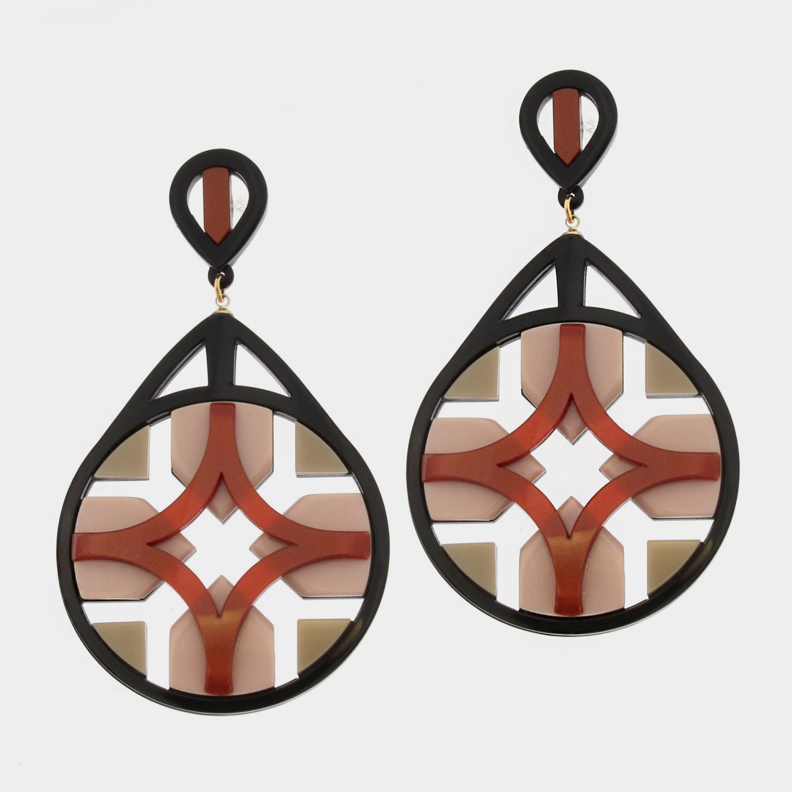 Brown Lattice Pendant