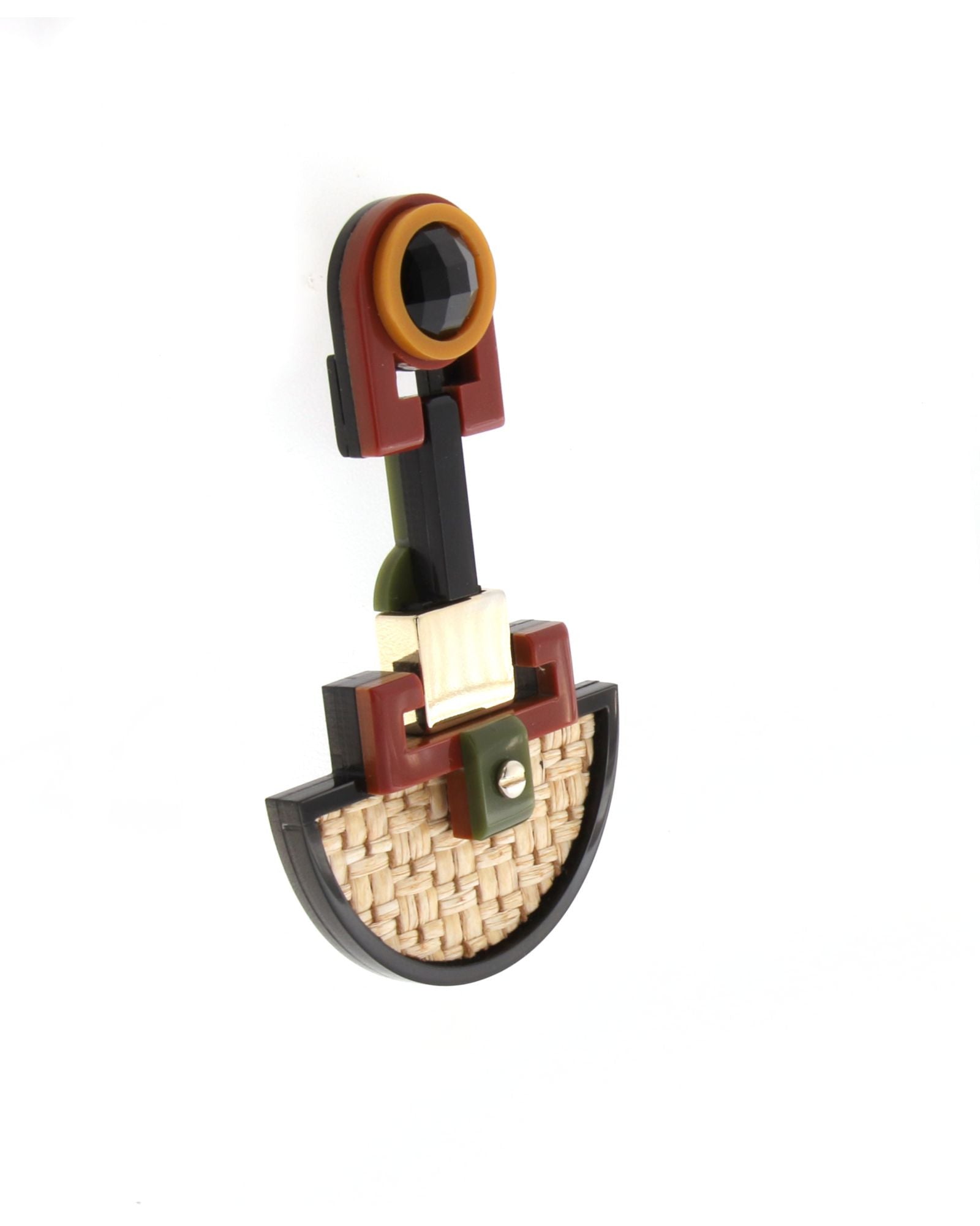 Pendiente Ita marrón