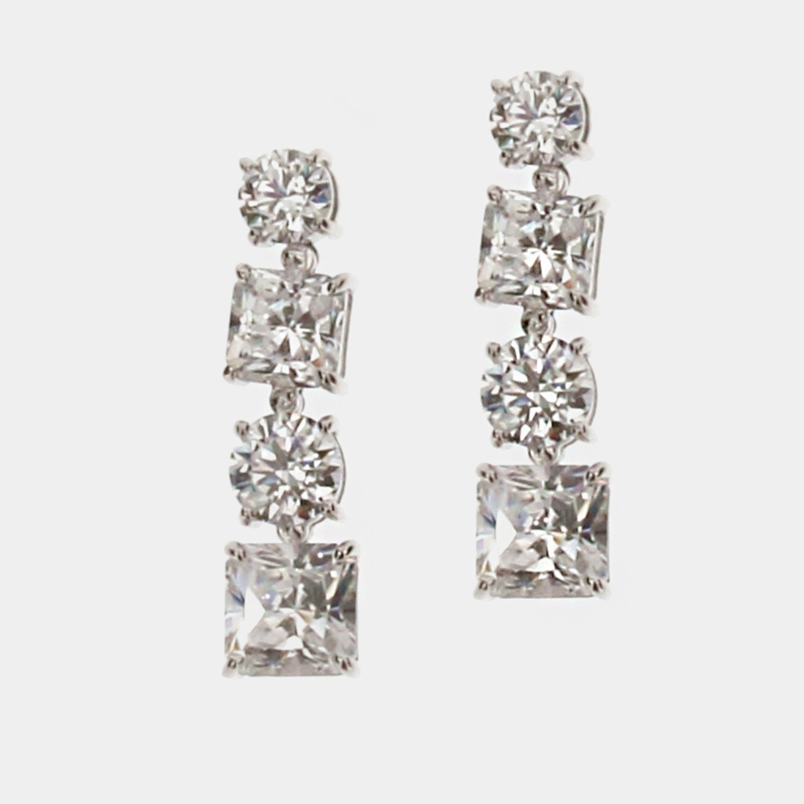 Pendiente plata y circonita