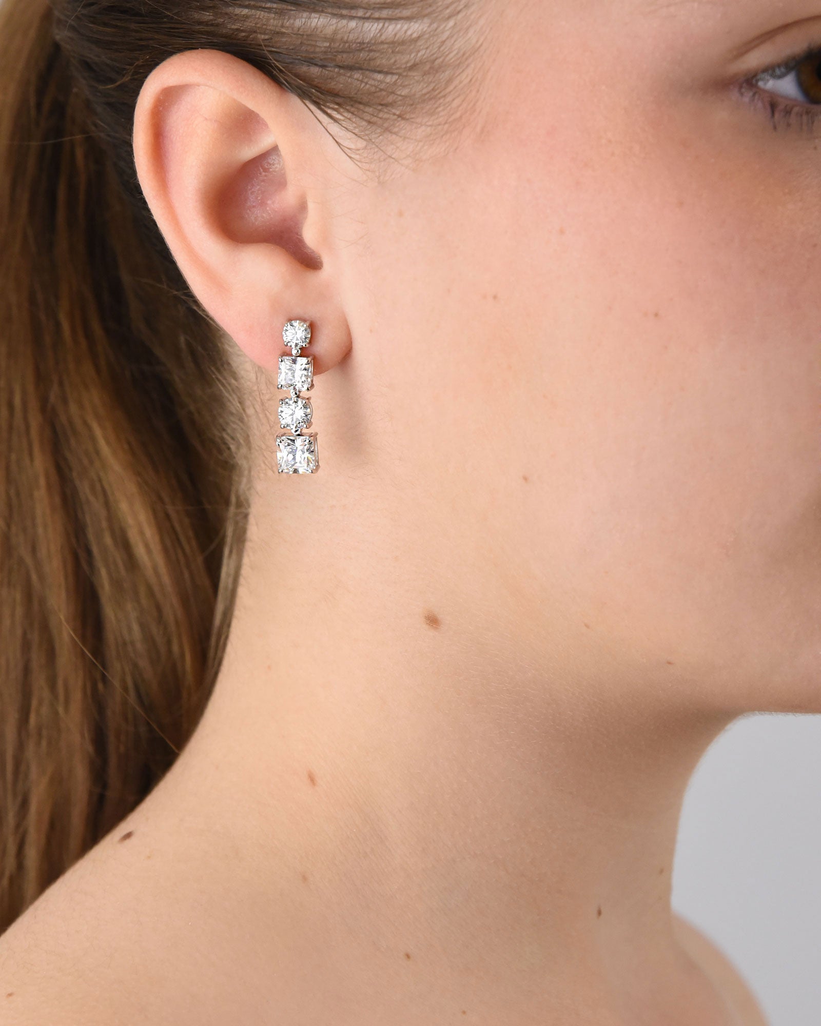 boucles d'oreilles en argent et zircon cubique