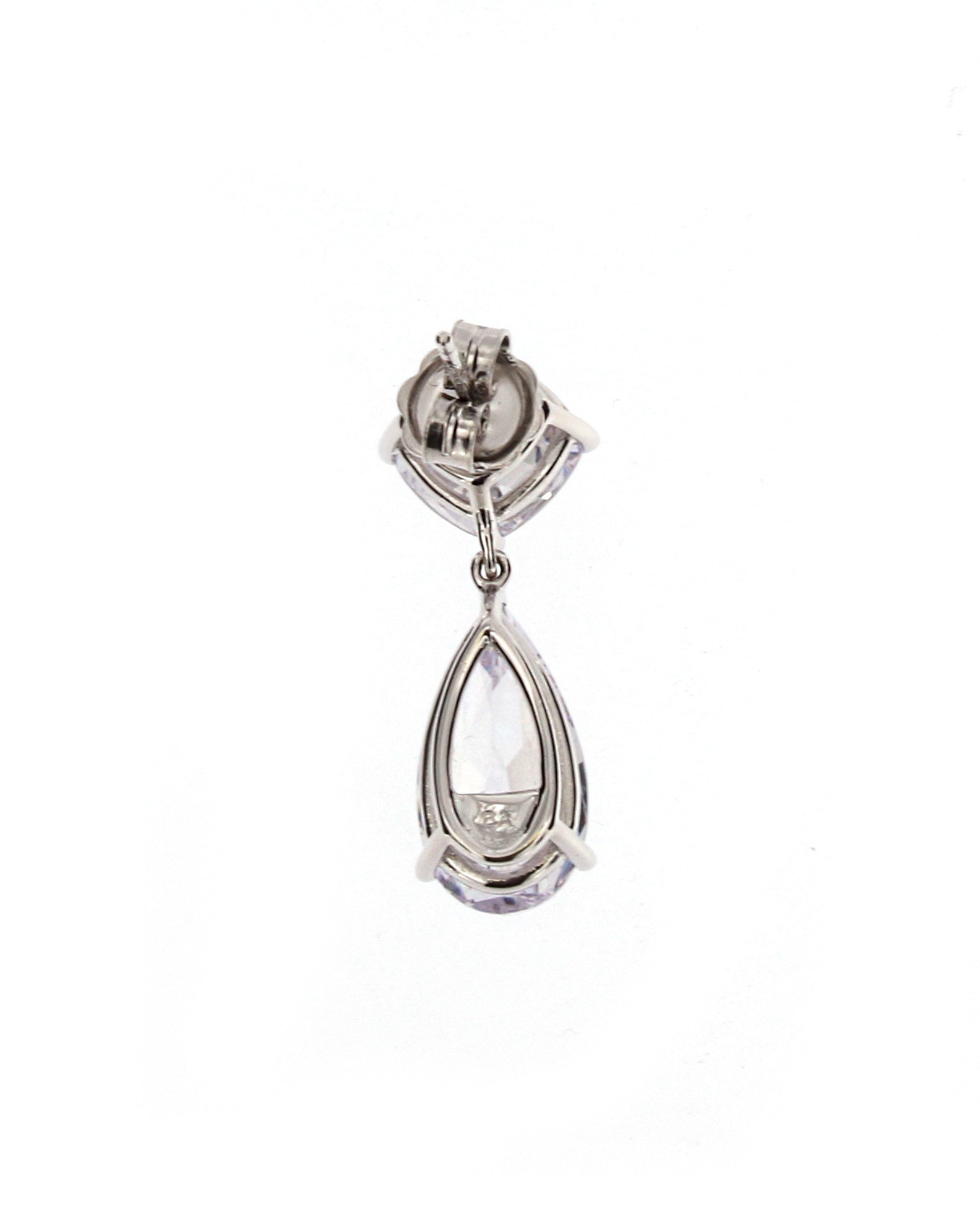 Pendiente plata y zirconita