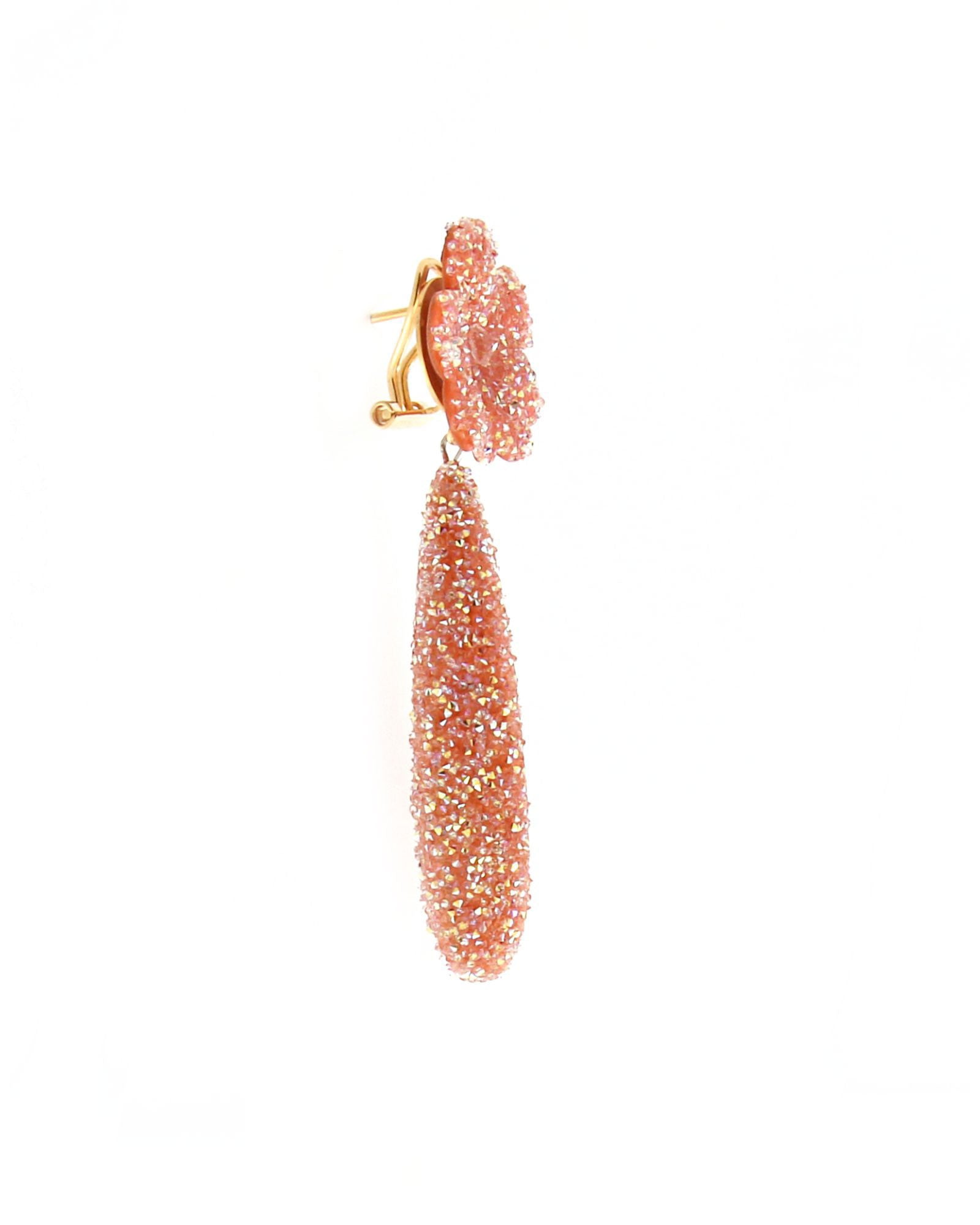 Pendientes Serissa glitter naranja