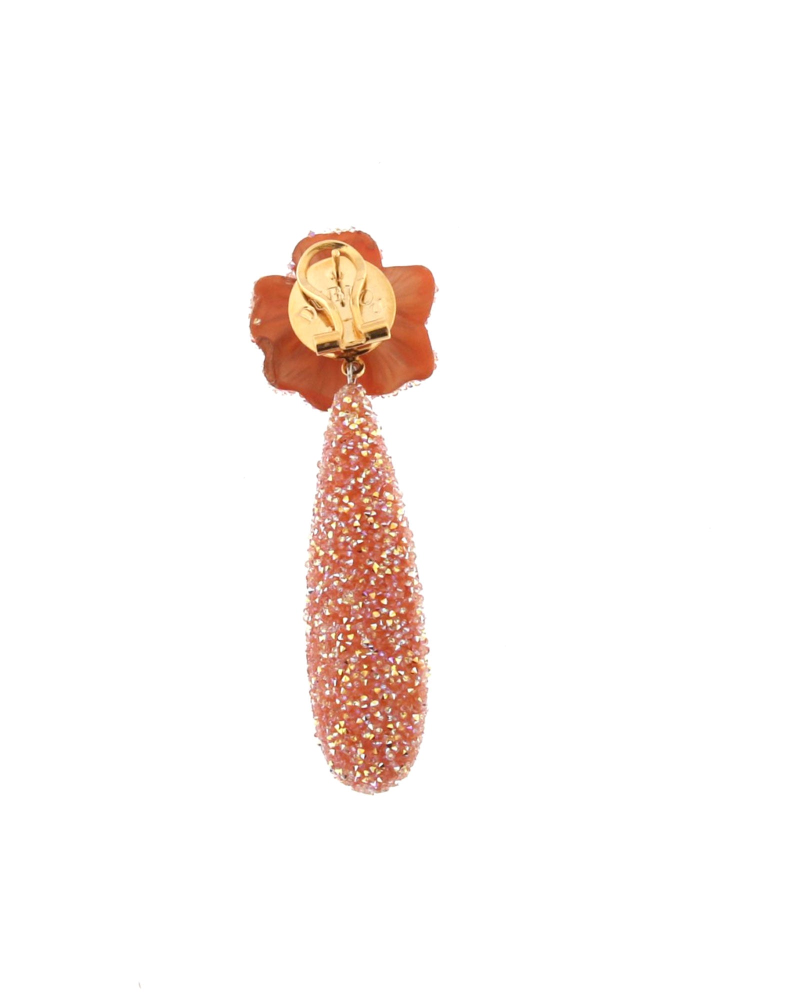 Pendientes Serissa glitter naranja