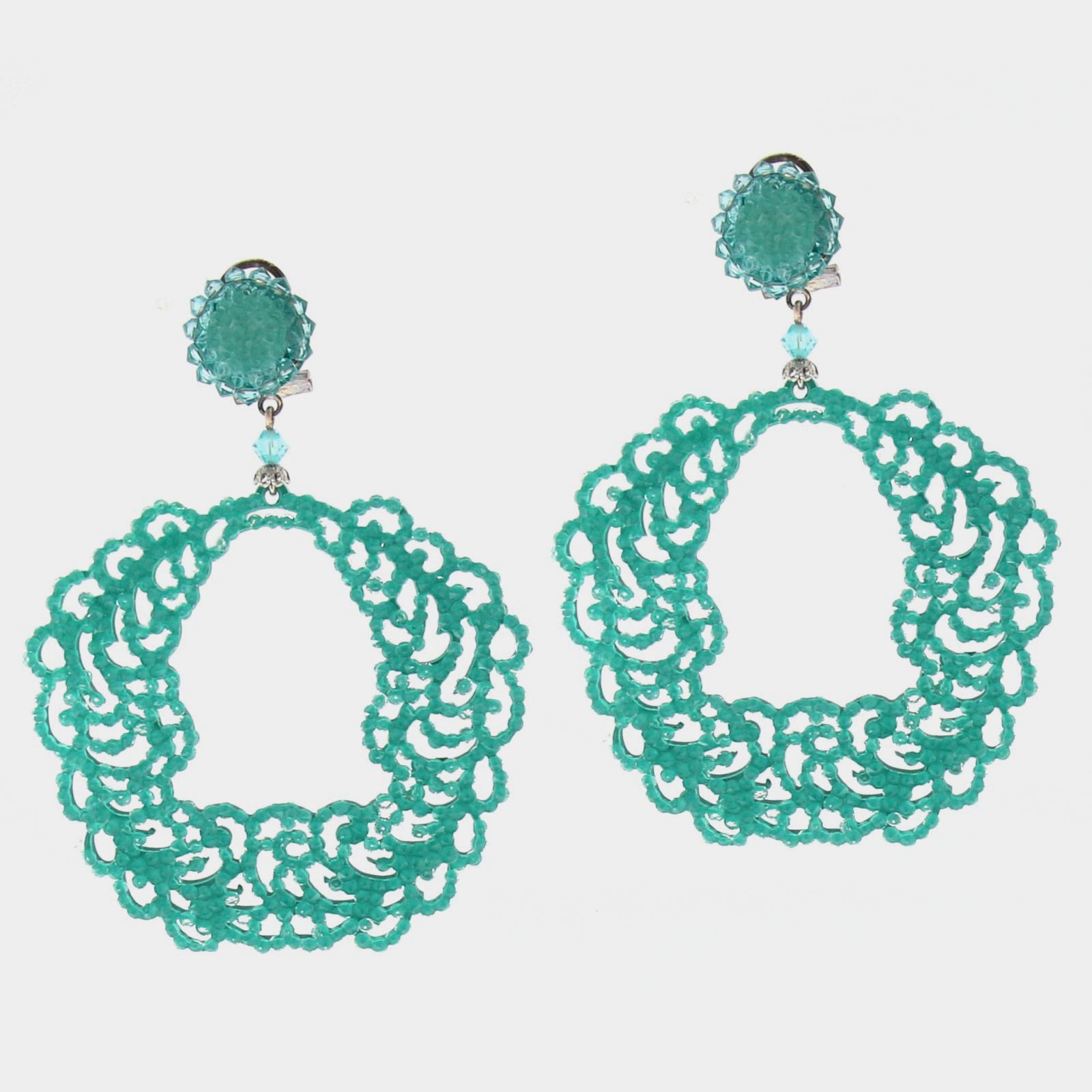 Swarovski green Dublos earrings 