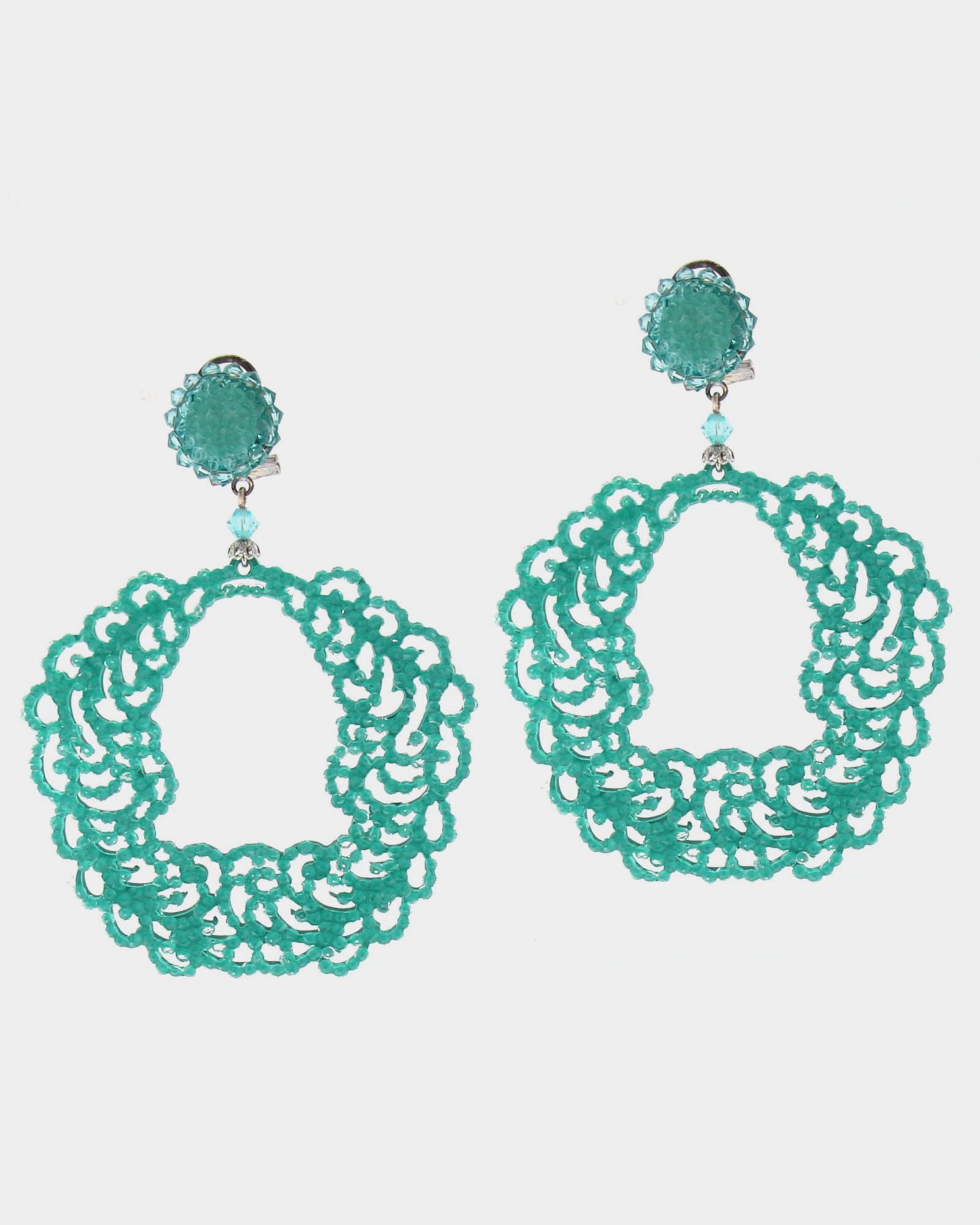 Swarovski green Dublos earrings 