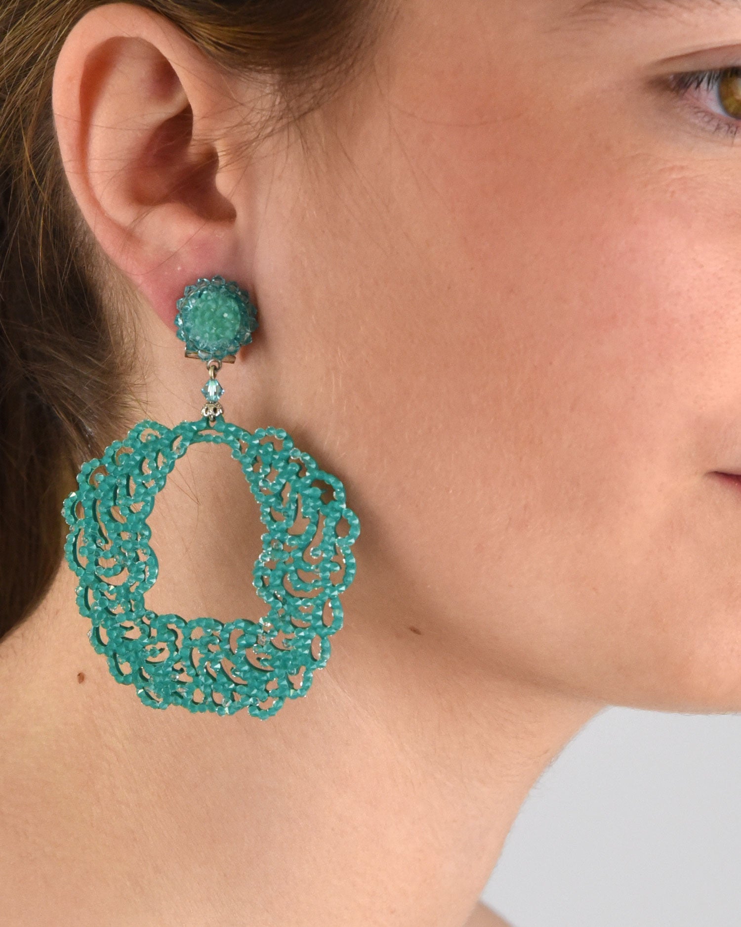 Swarovski green Dublos earrings 