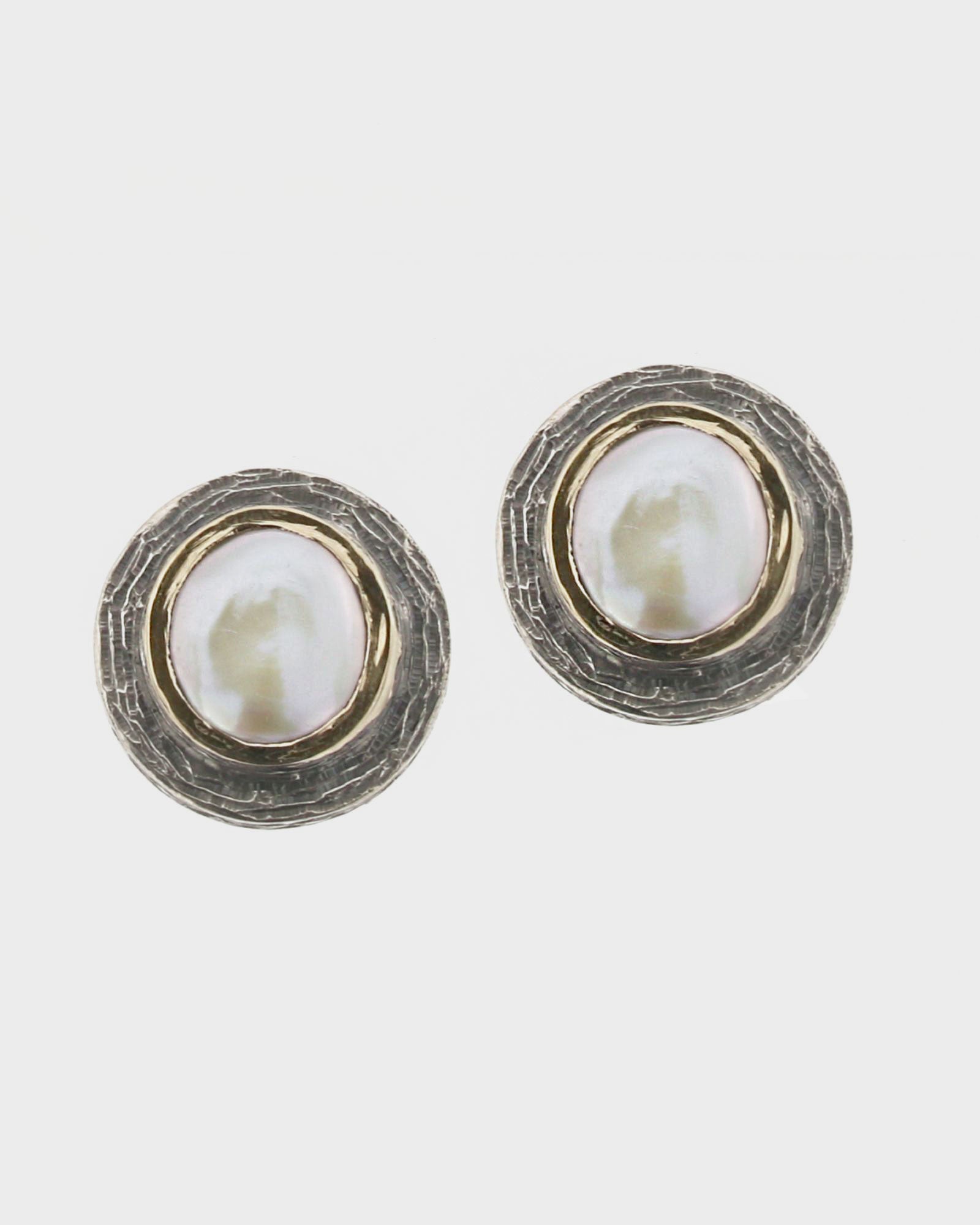 Pendiente plata y perla