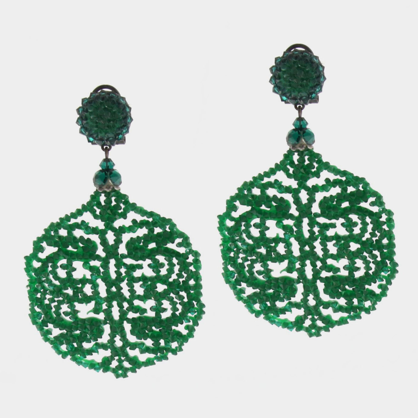 Swarovski Dublos green earrings