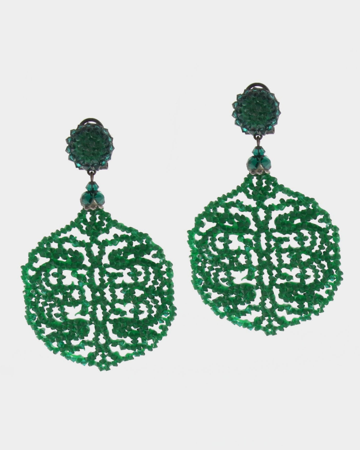 Swarovski Dublos green earrings