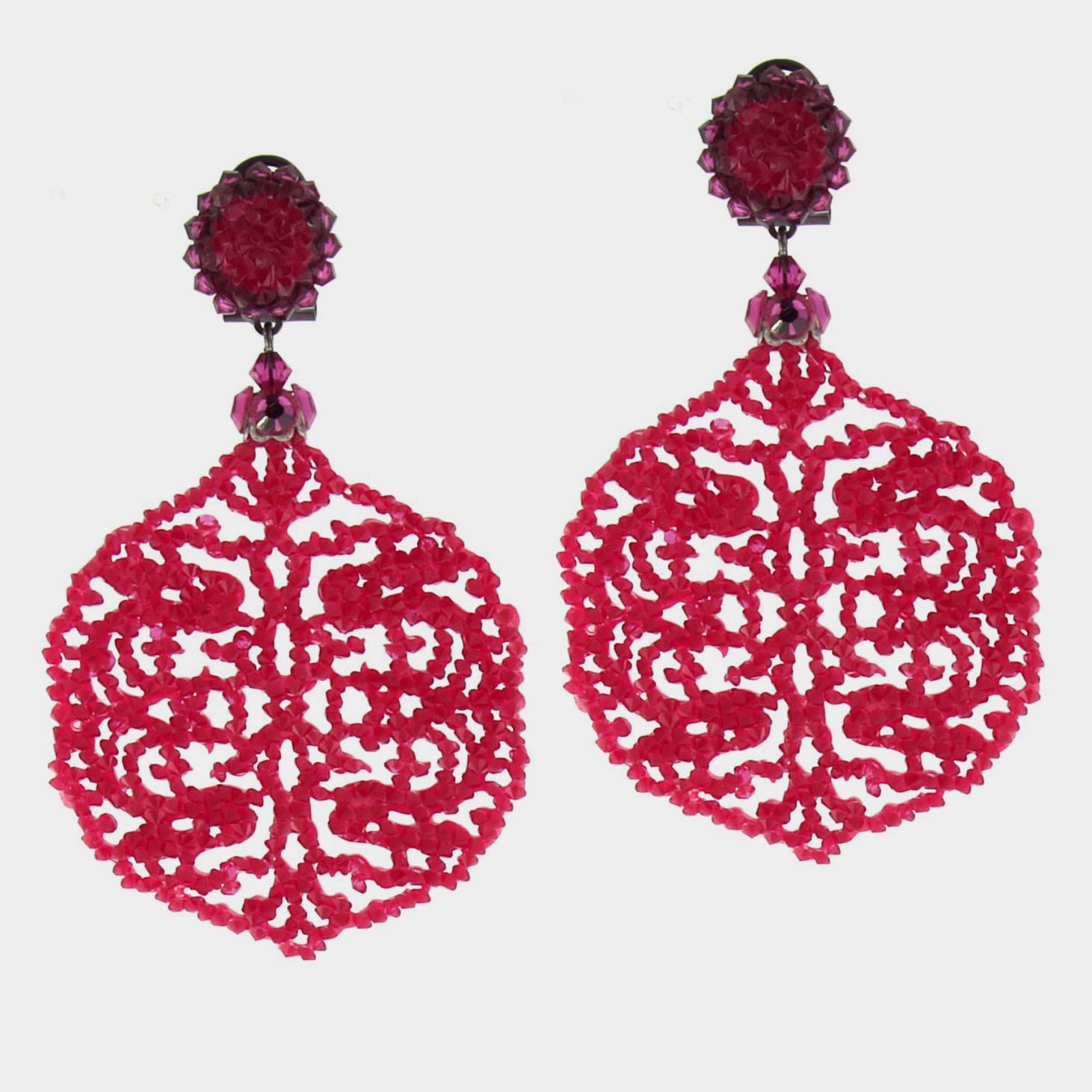 Red Swarovski Dublos Earrings