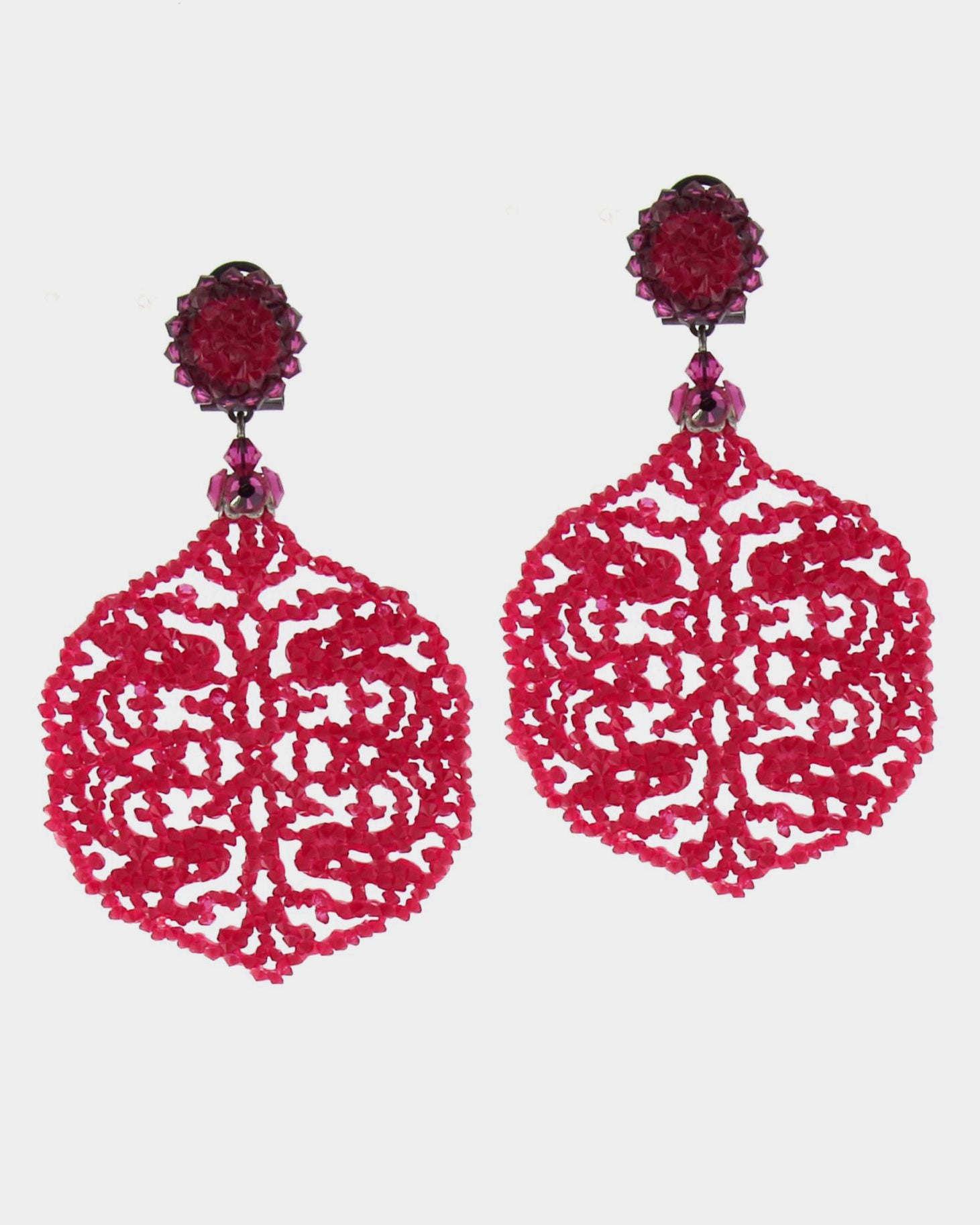 Red Swarovski Dublos Earrings