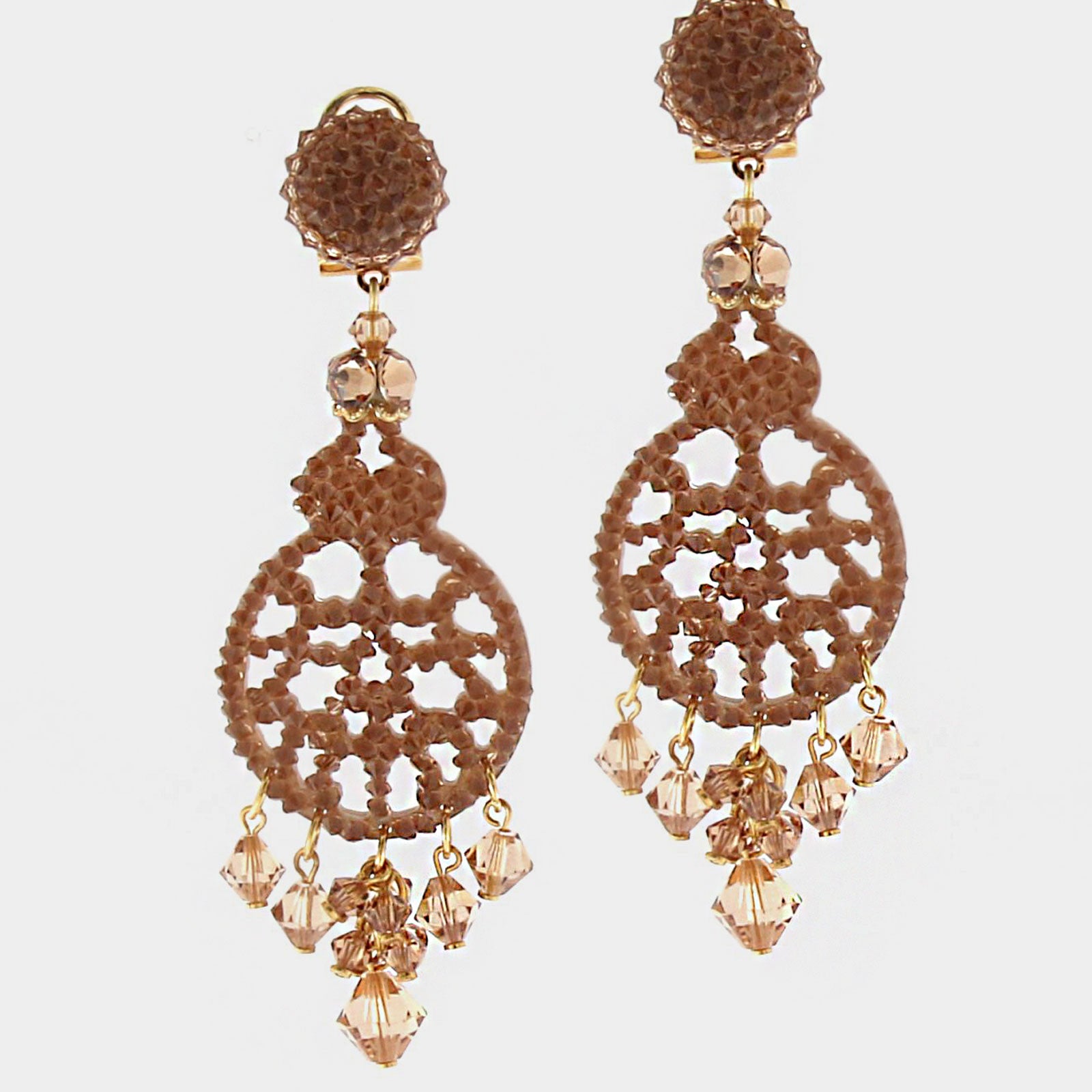 Gold Swarovski Iris earrings 