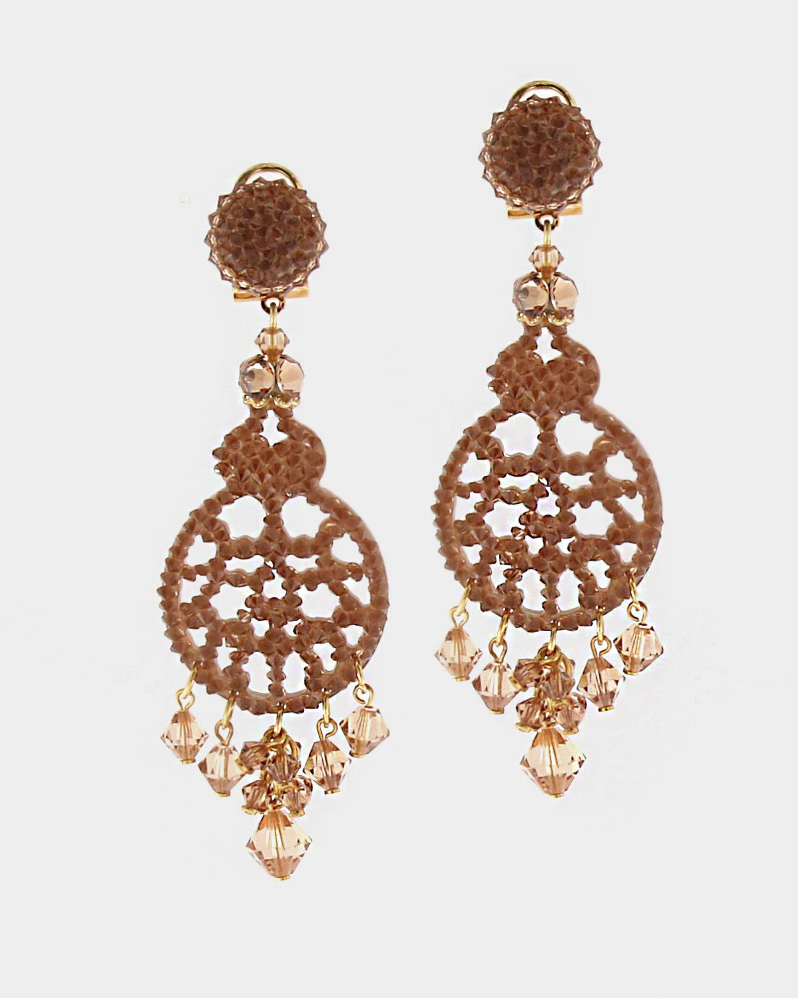 Gold Swarovski Iris earrings 