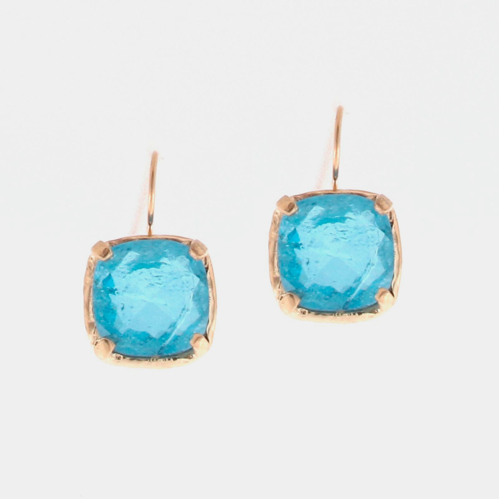 Pendientes plata y cristal Blue