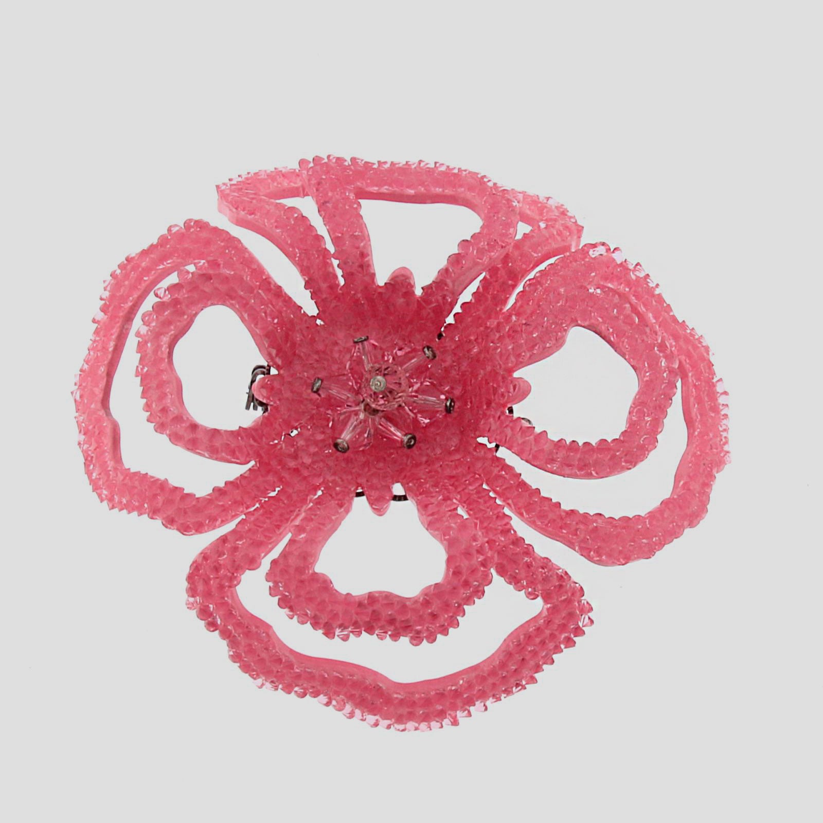 Swarovski pink flower brooch 