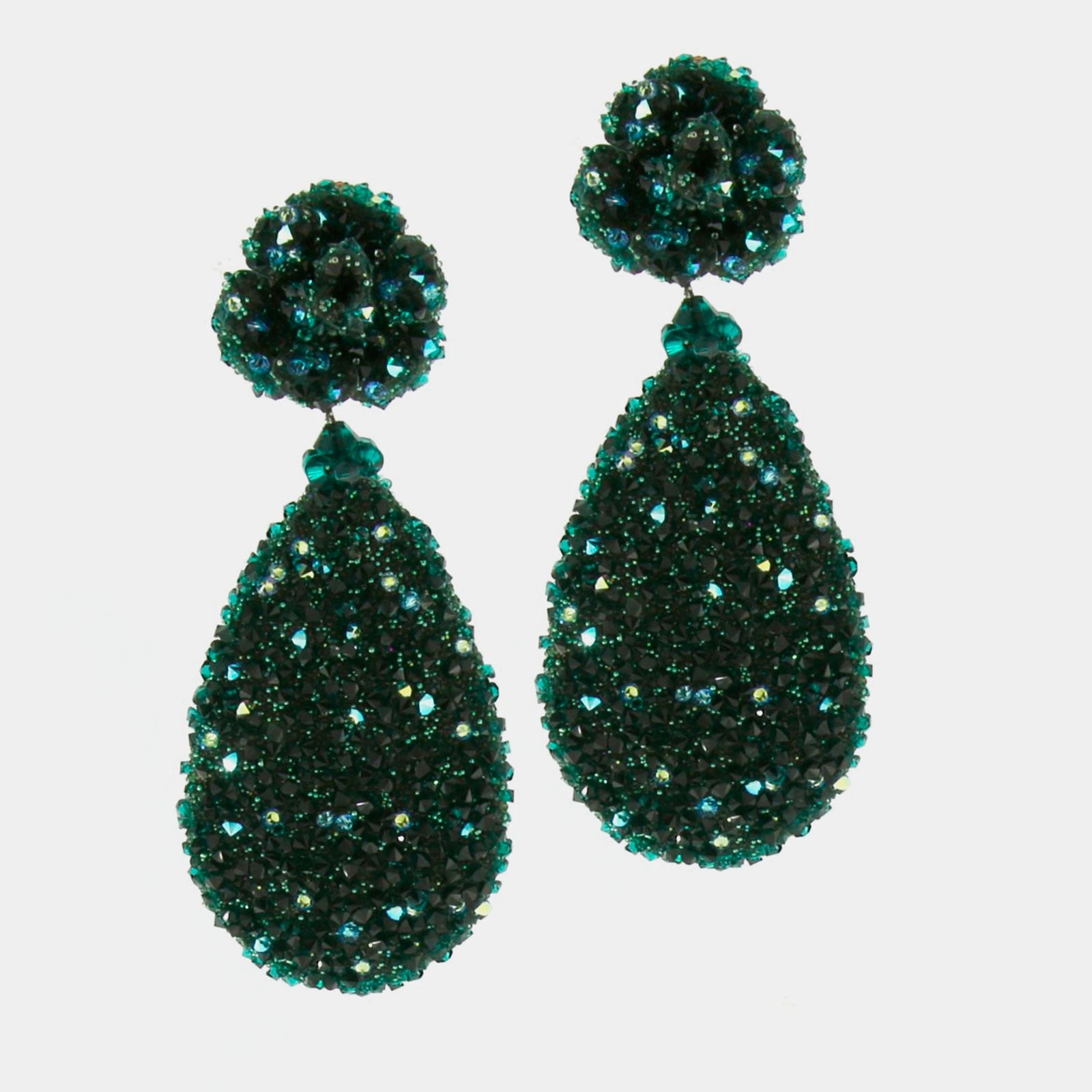 Pendientes Flora verde swarovski