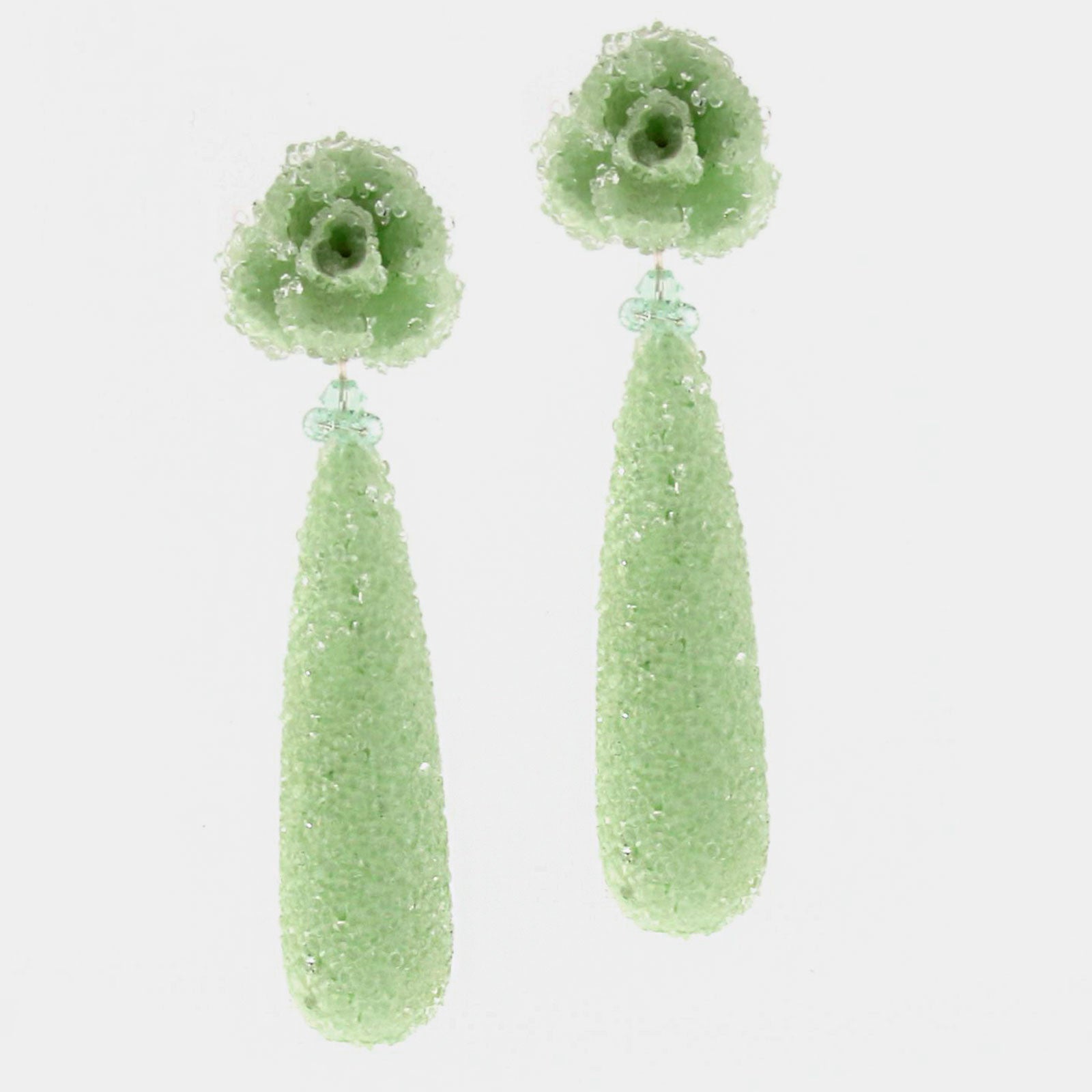 Hanae Swarovski green earrings 
