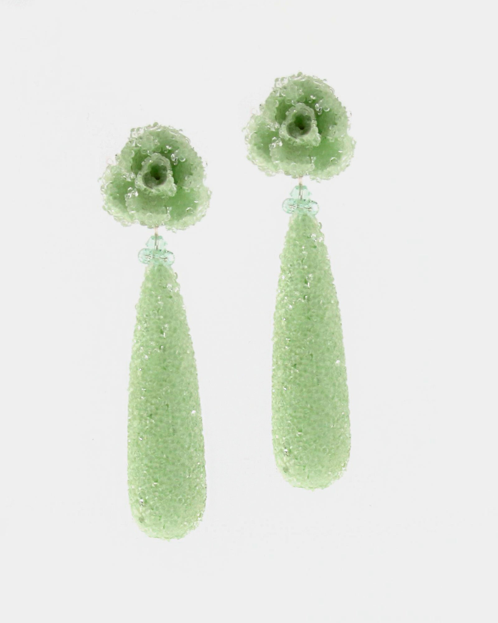 Hanae Swarovski green earrings 
