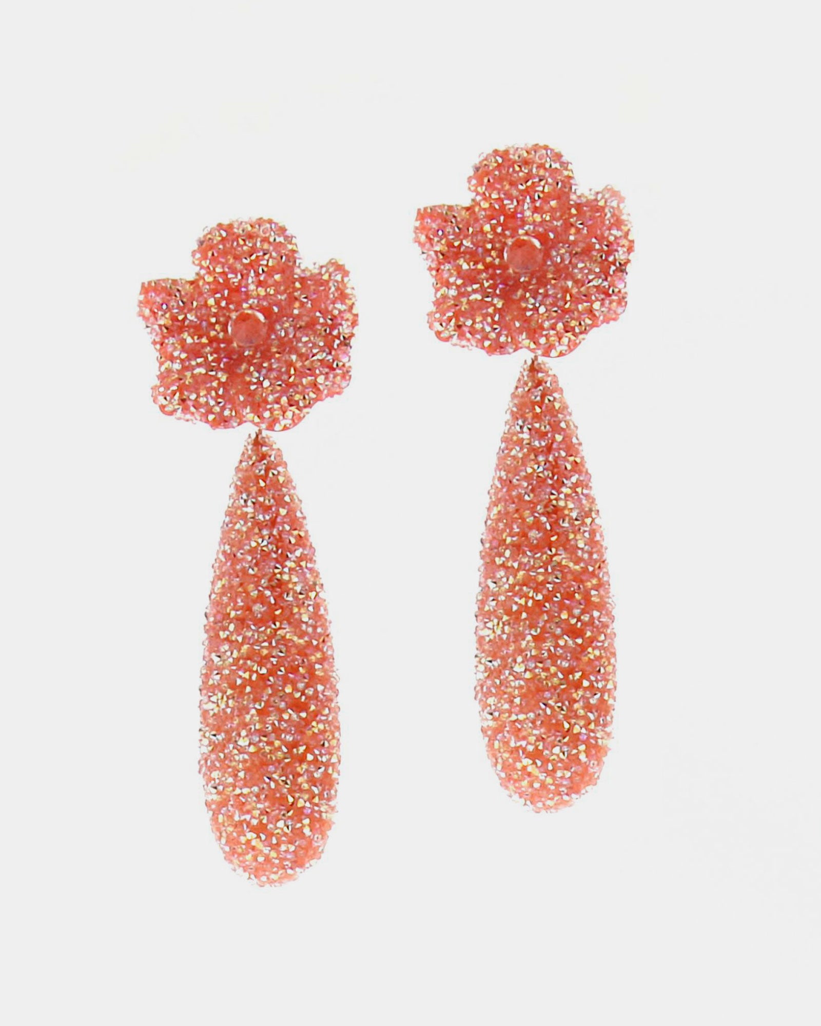 Pendientes Serissa glitter naranja