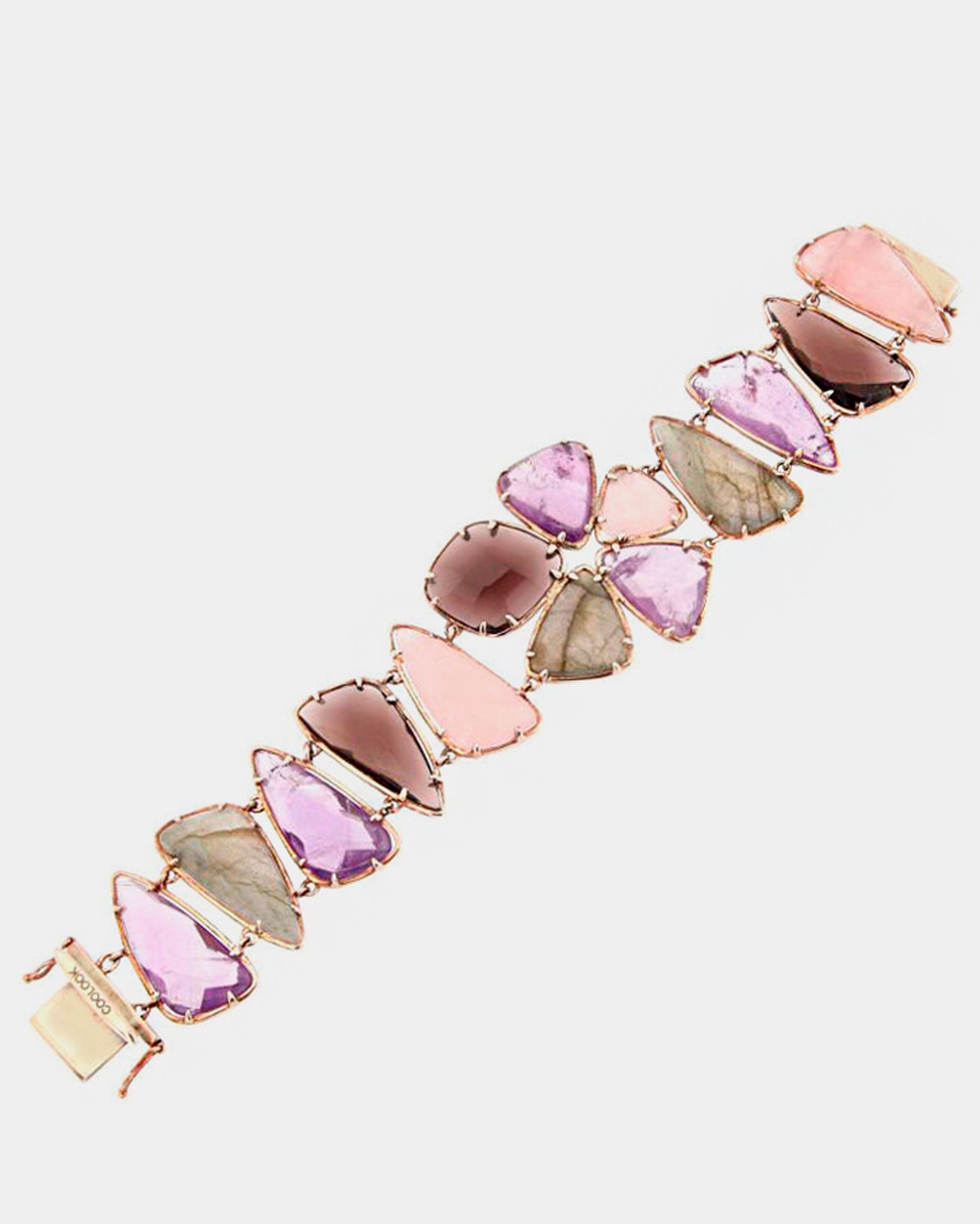 Pulsera Bee plata con piedras semipreciosas