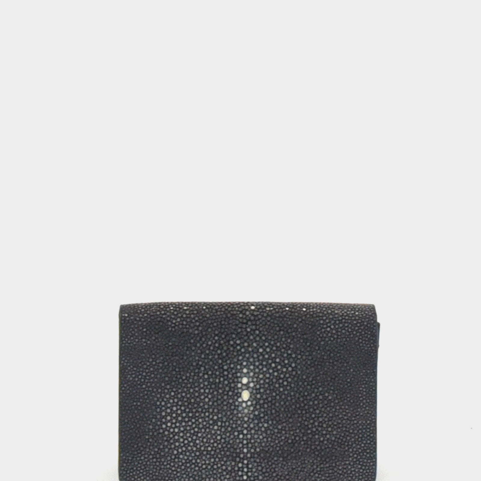 Tarjetero piel pez gris