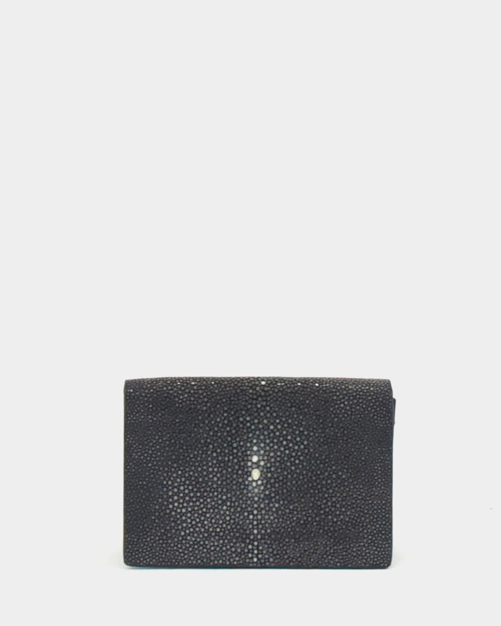 Tarjetero piel pez gris