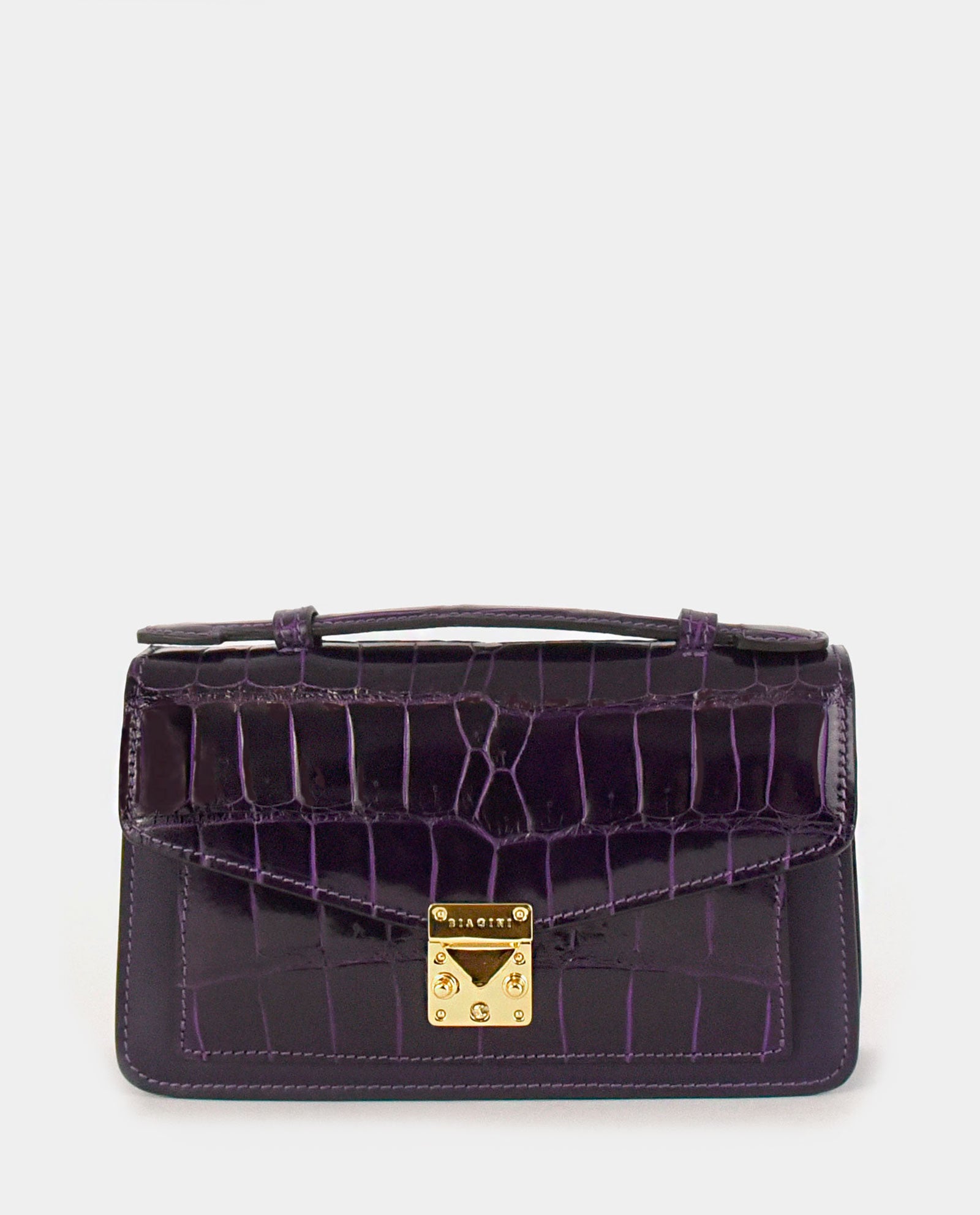 Bandolera Divina viola piel coco