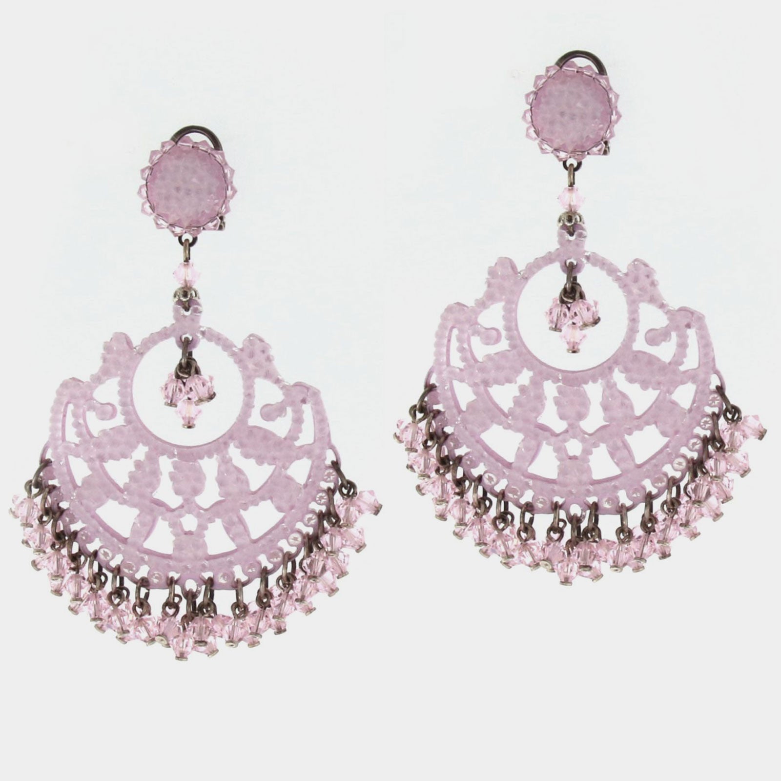 Pendientes swarovski lilas