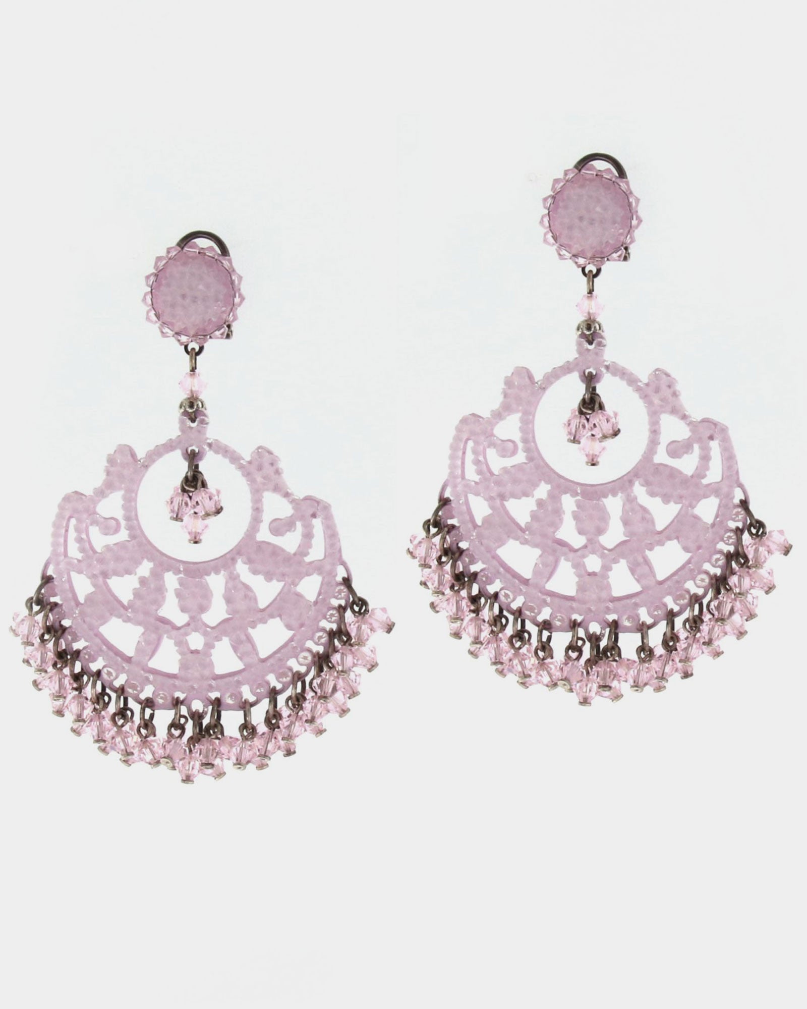 Pendientes swarovski lilas