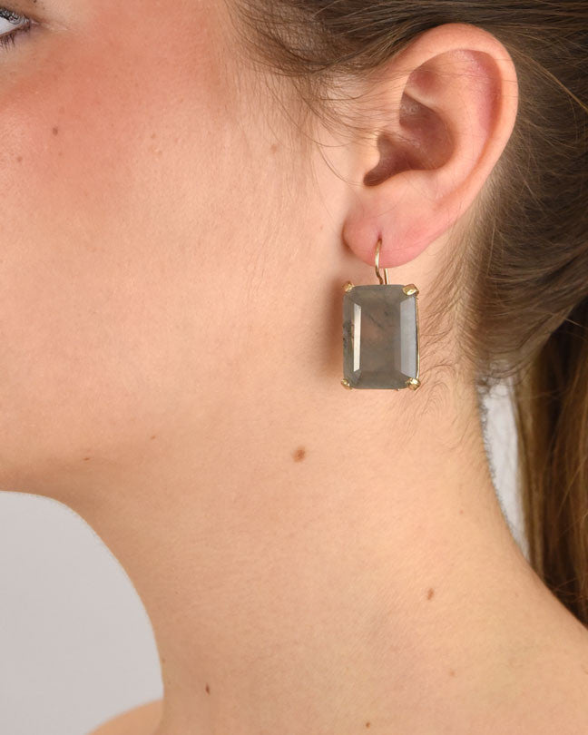 Pendientes plata y cristal london