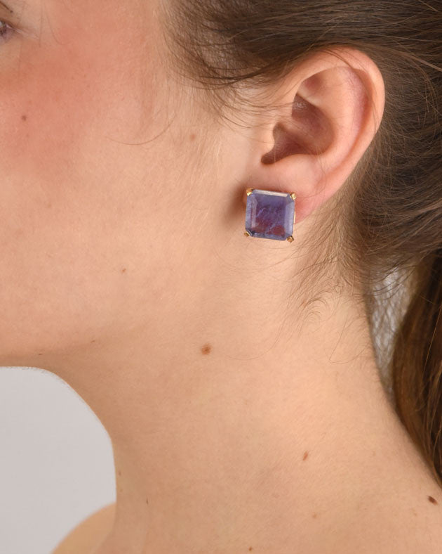 Pendientes plata cristal Very Peri