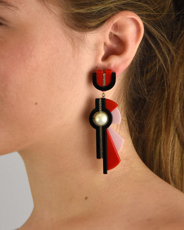 Pendentif en alamanda rouge