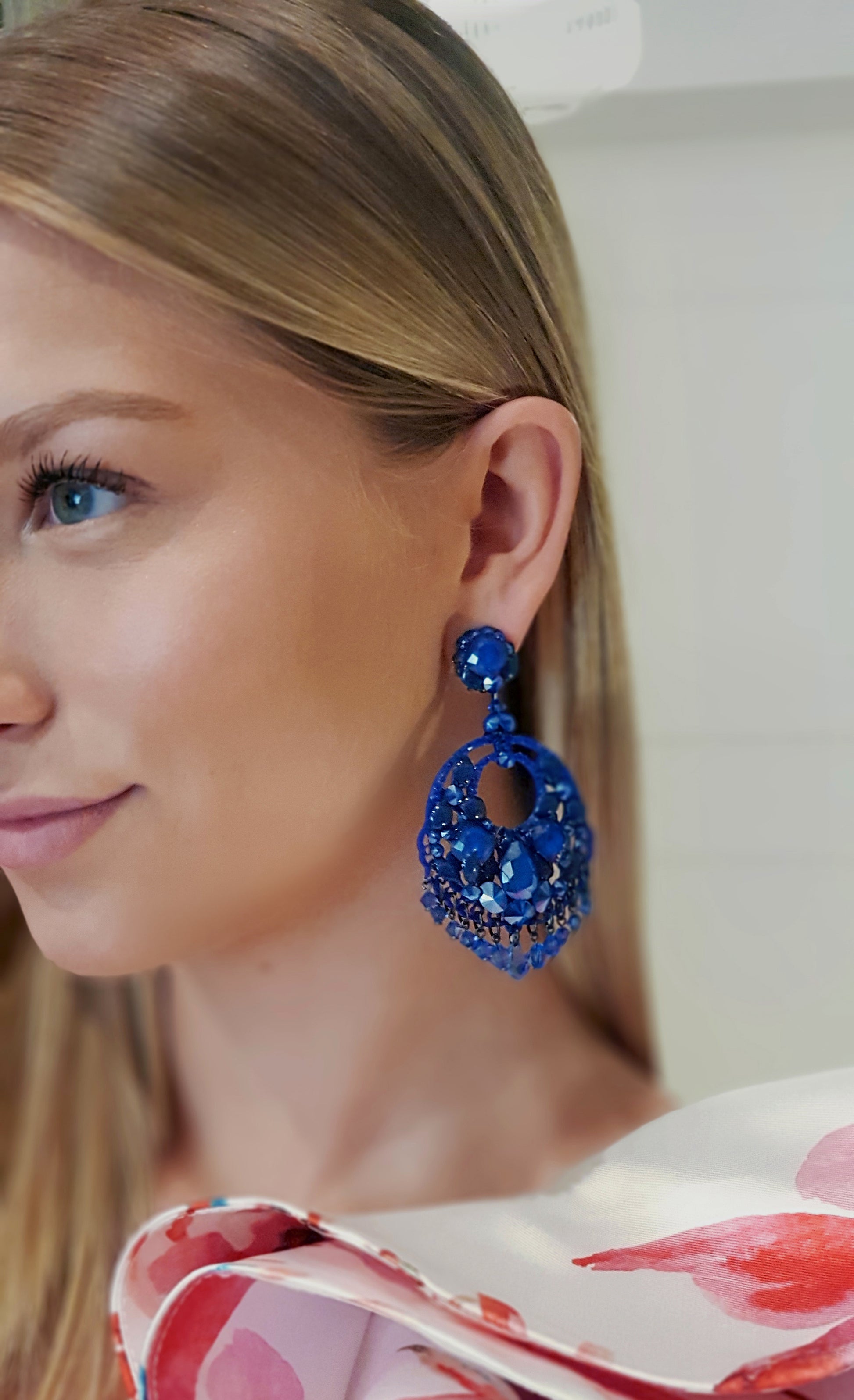 Klein blue lacquer pendant 