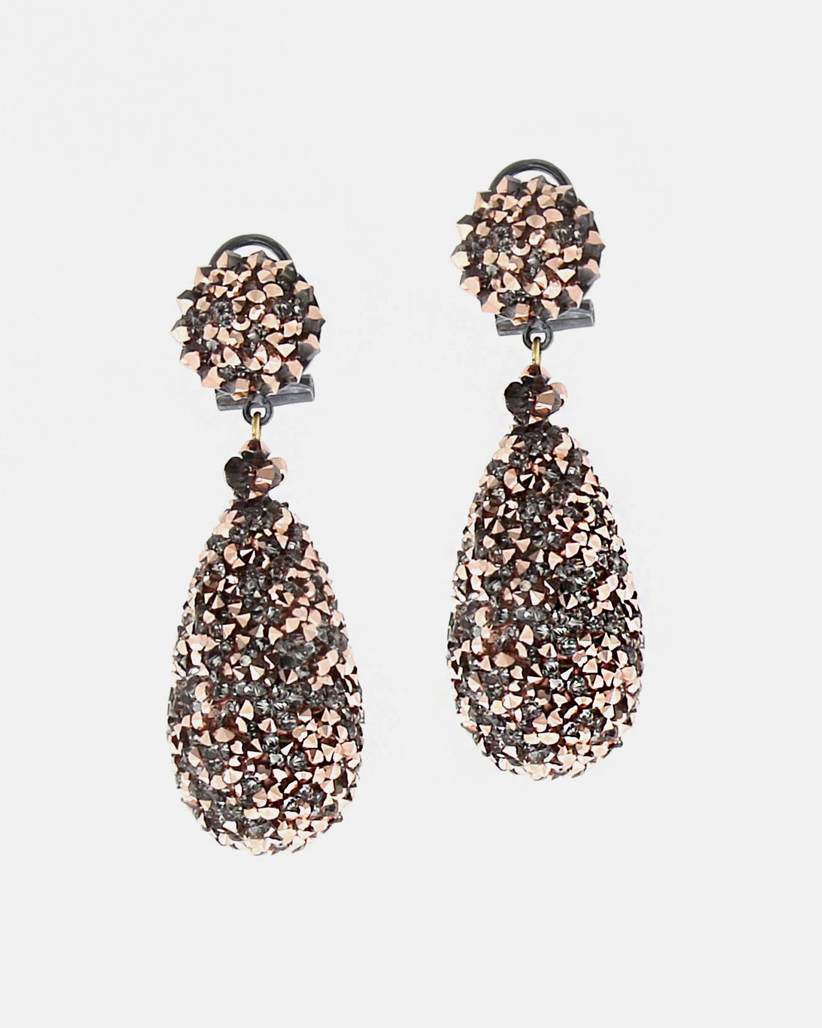 Pendientes swarovski champán rosé