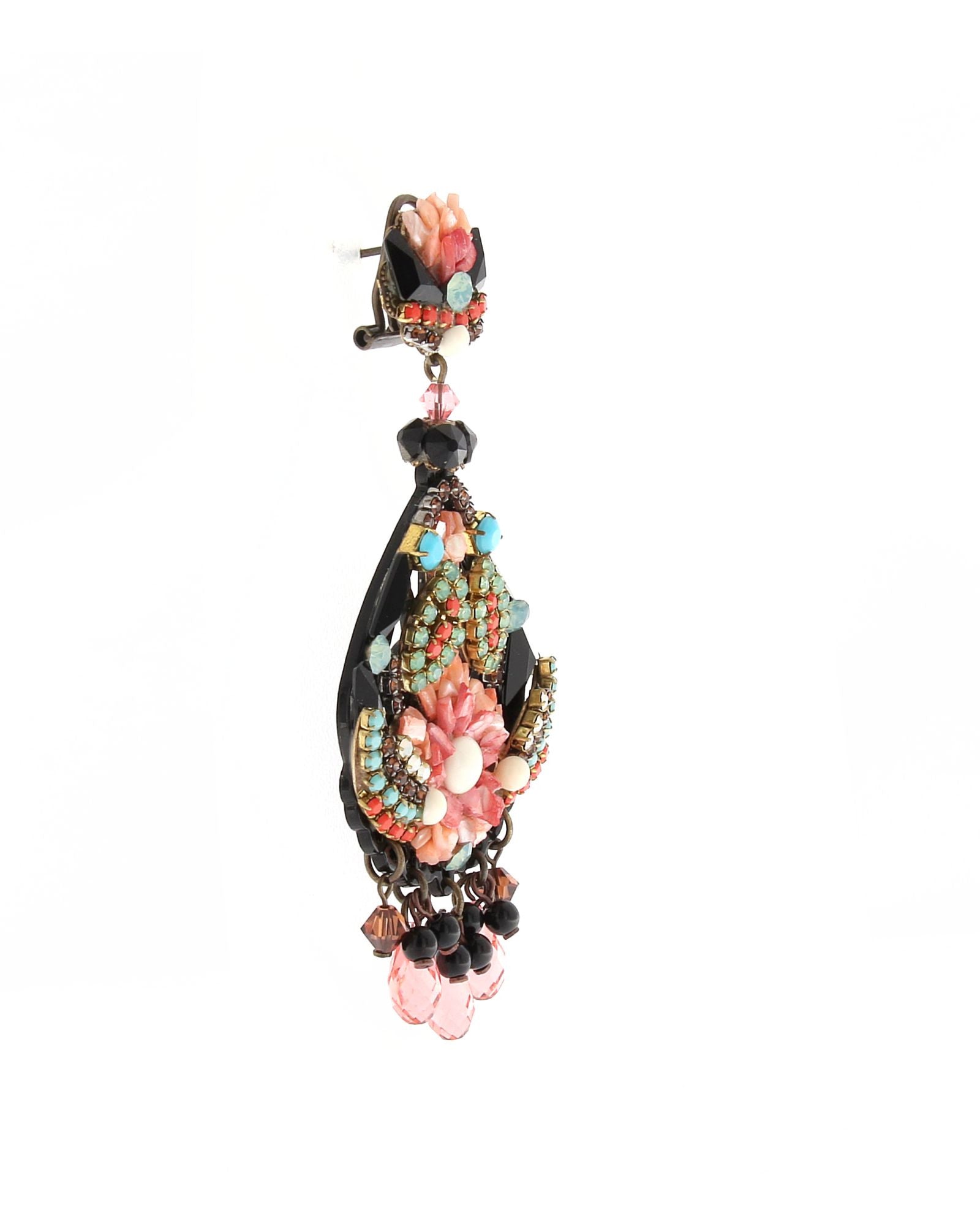 Pendientes Grace nácar y strass