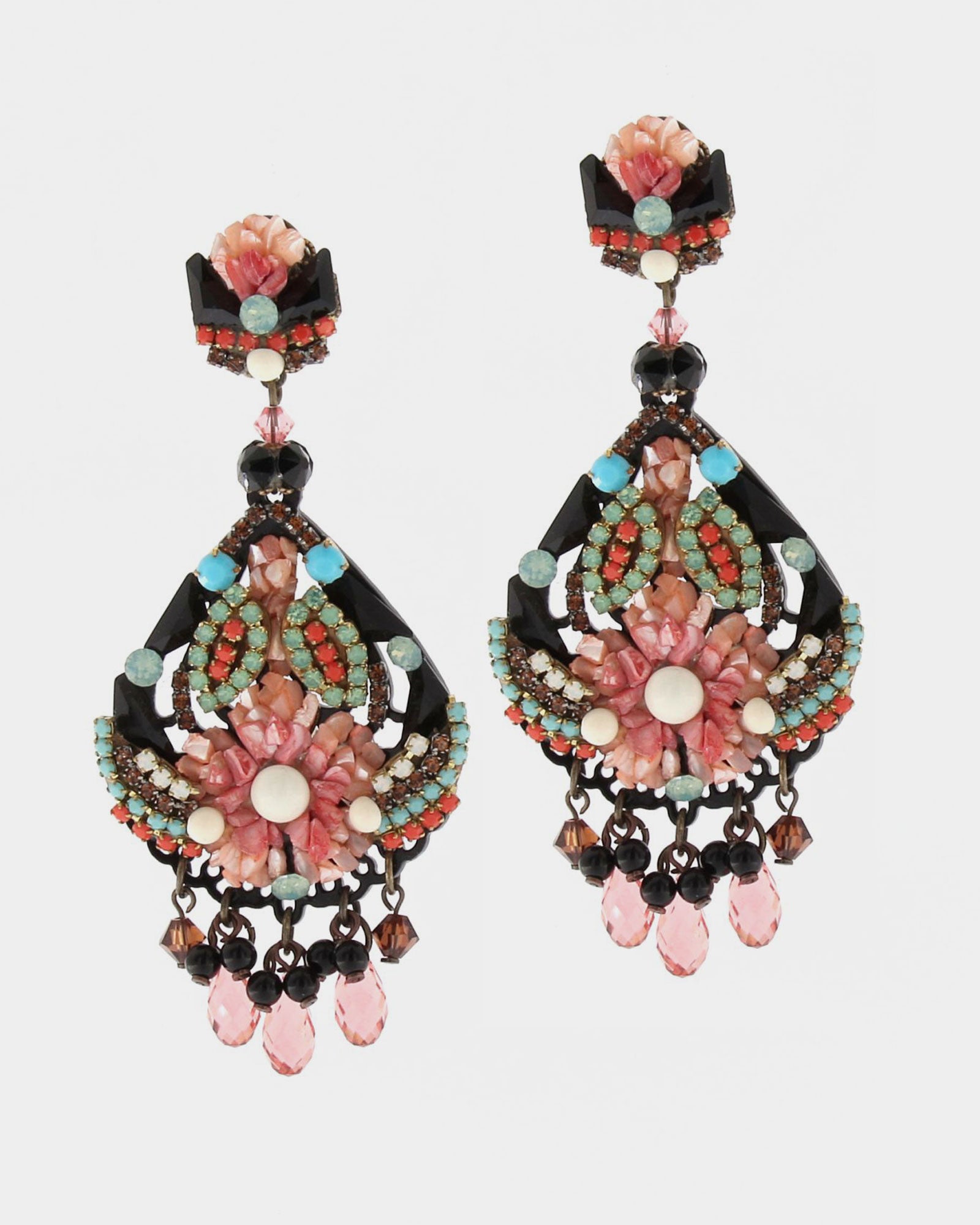 Pendientes Grace nácar y strass