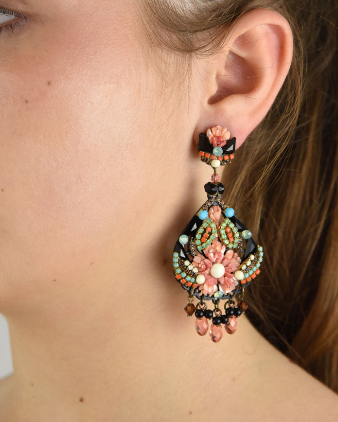 Pendientes Grace nácar y strass