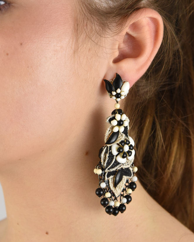 Candy earrings made of fabric and enamel 