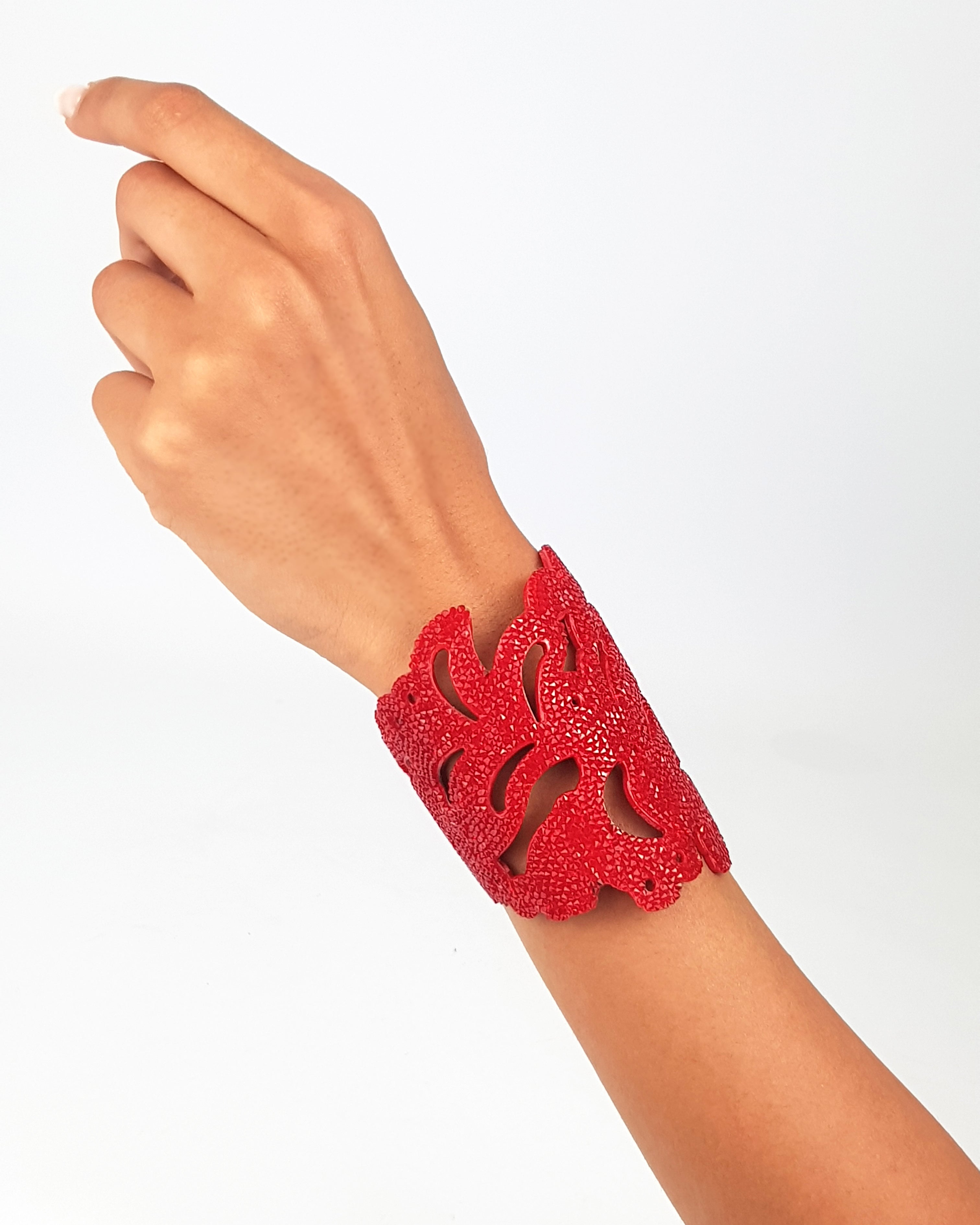 Red Swarovski ornamental bracelet 