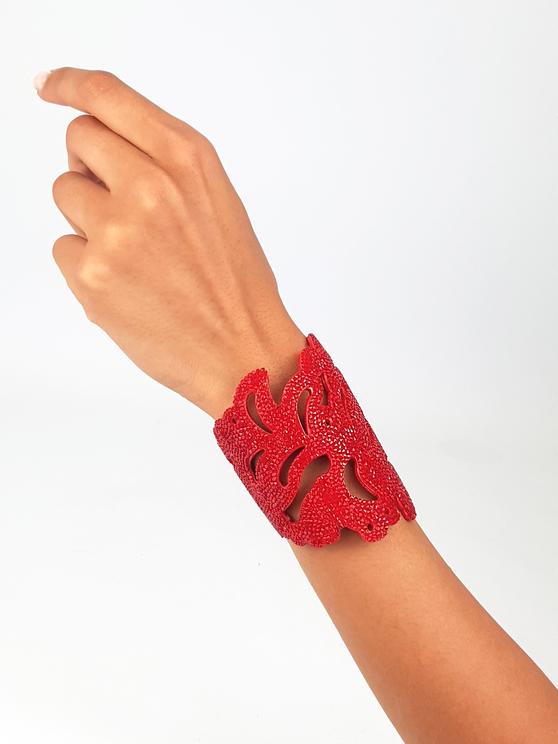 Red Swarovski ornamental bracelet 