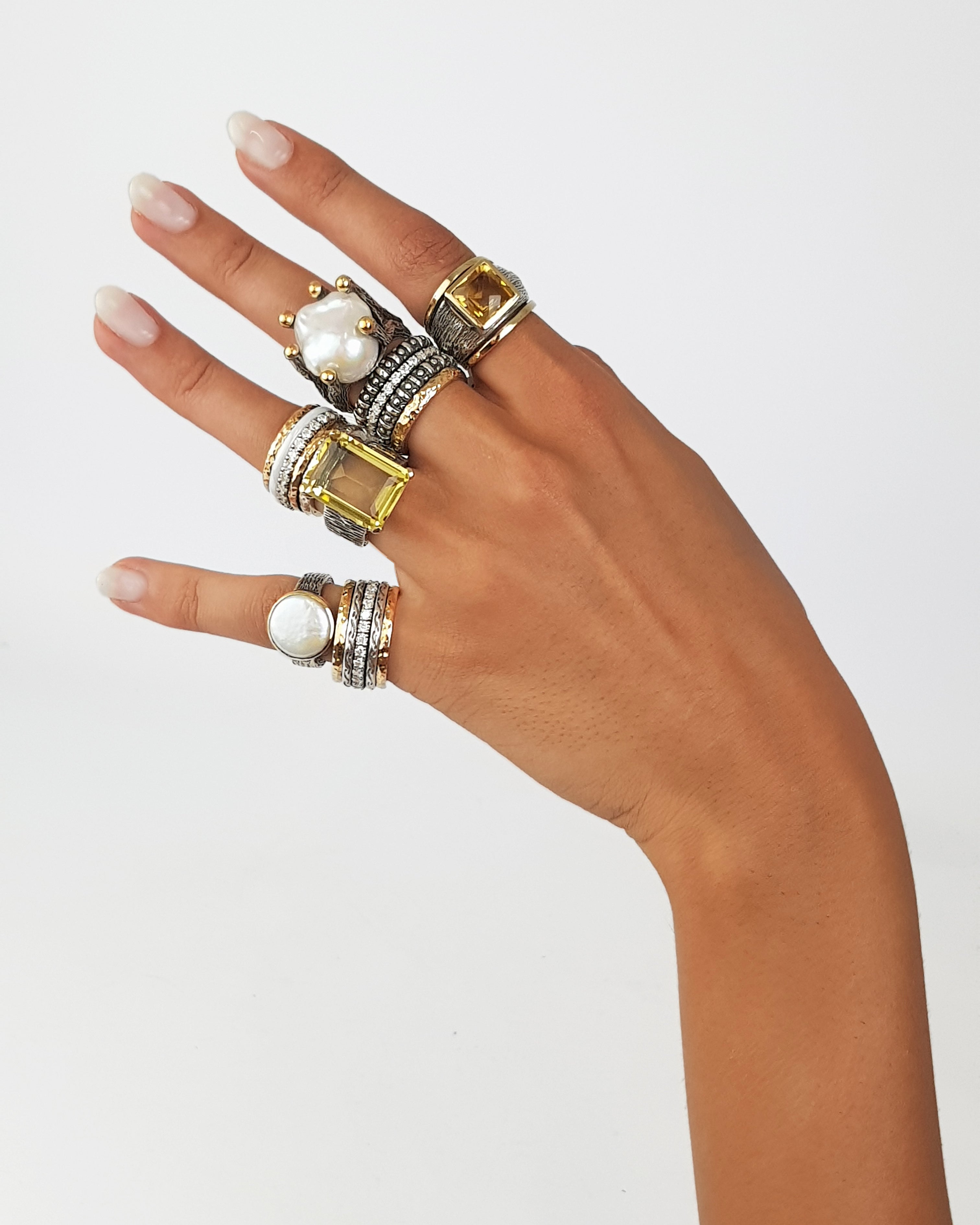 Anillo plata y circonita