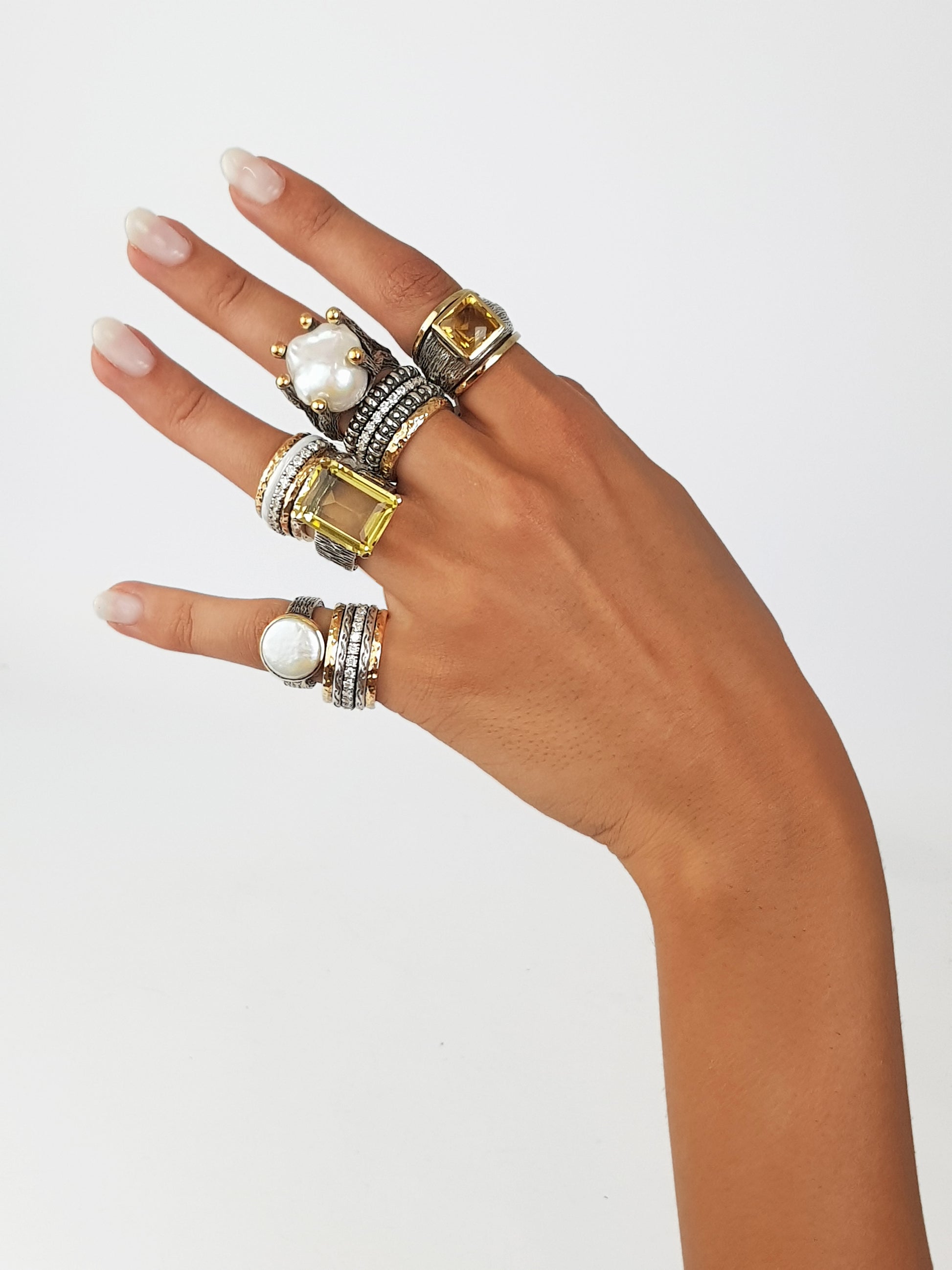 Anillo plata y circonita