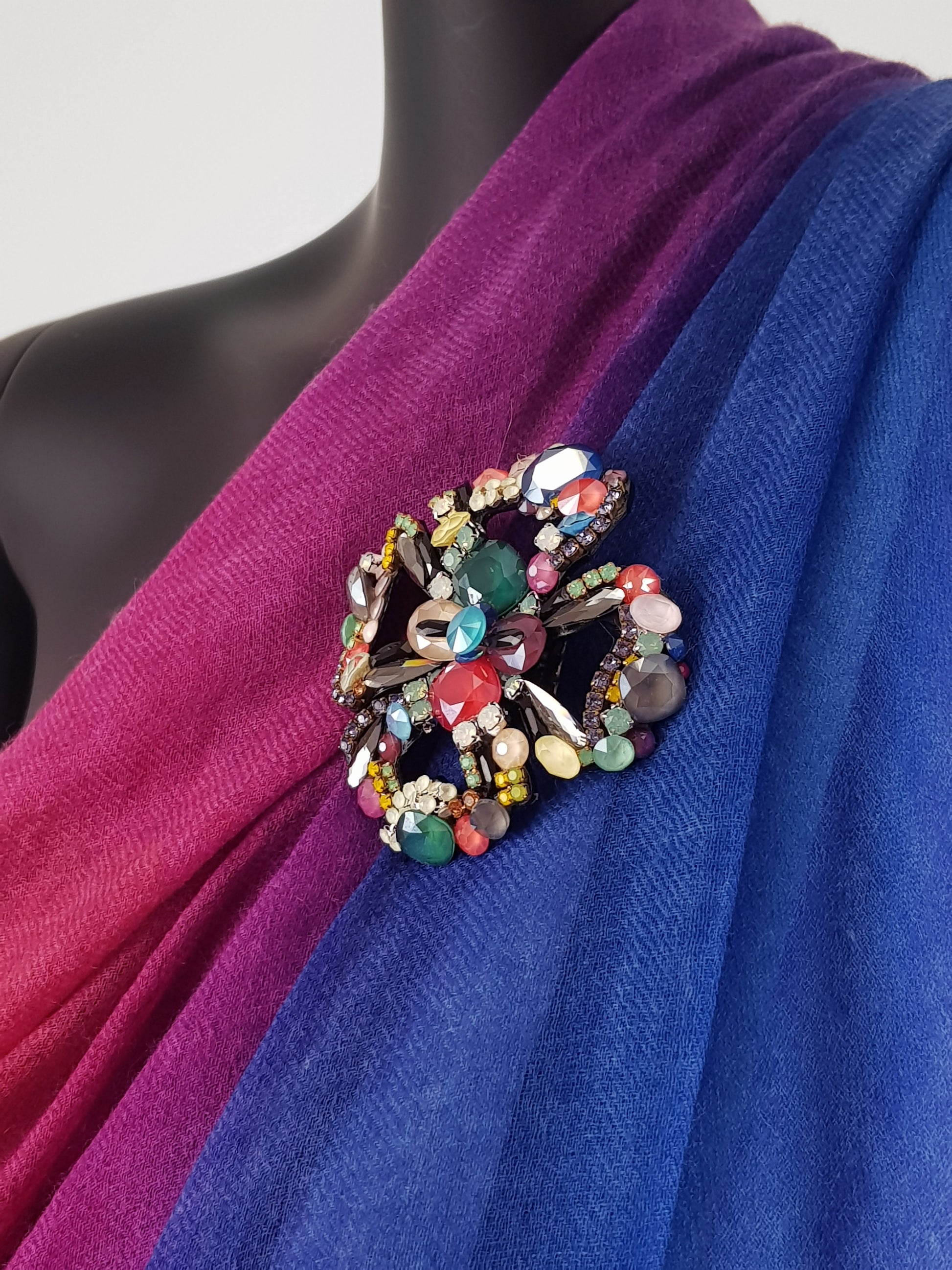 Broche flor multicolor