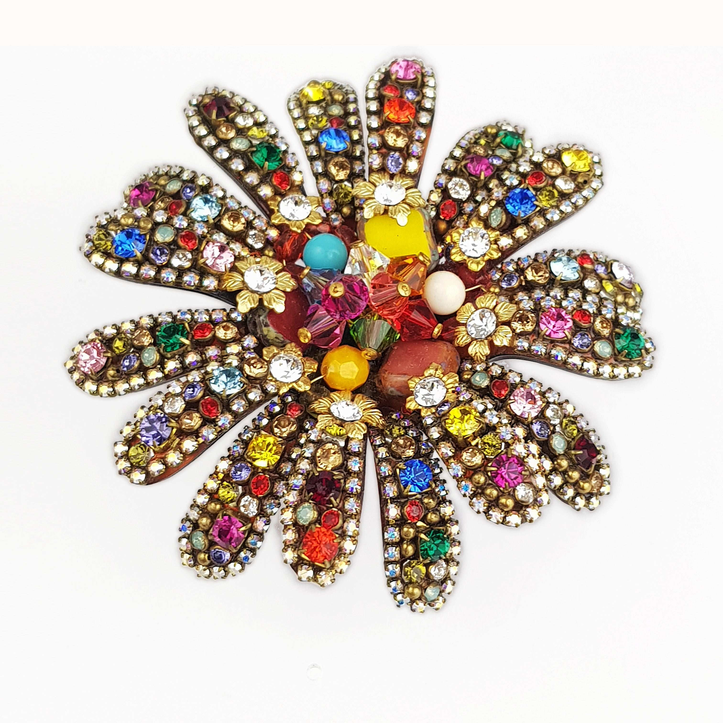 Swarovski Dublos multicolored brooch 