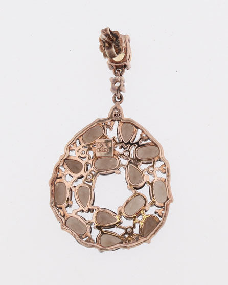 Pendientes cuarzo fumé