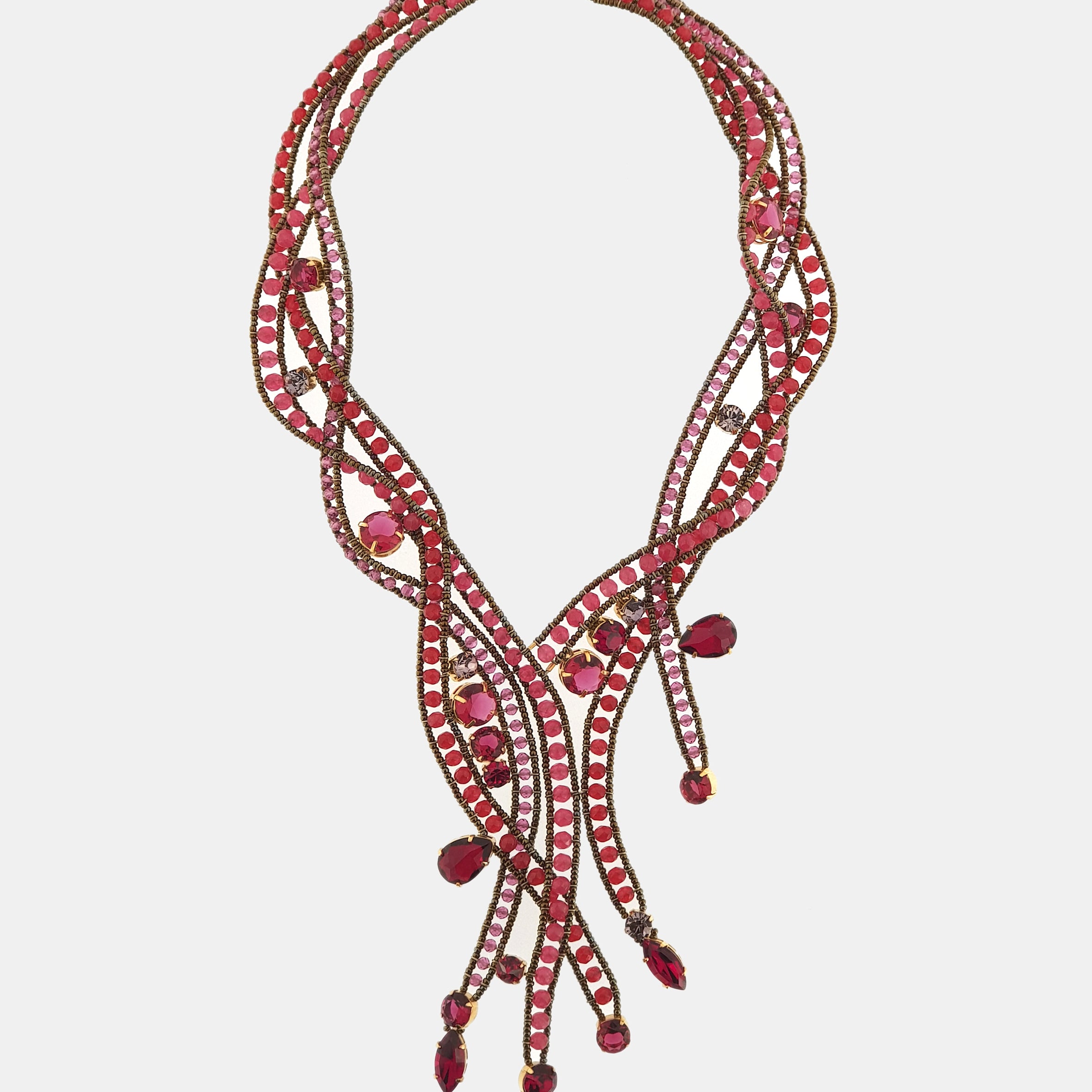 Collar entrelazado Energía Vital cristales